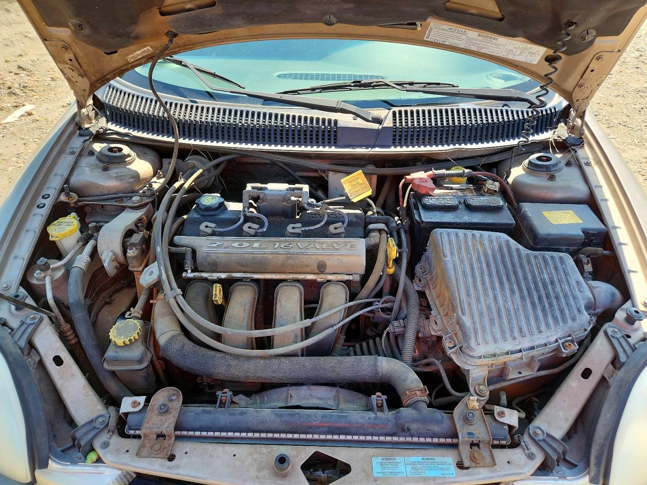 2000 Dodge Neon Base Tan vin: 1B3ES46C3YD616287