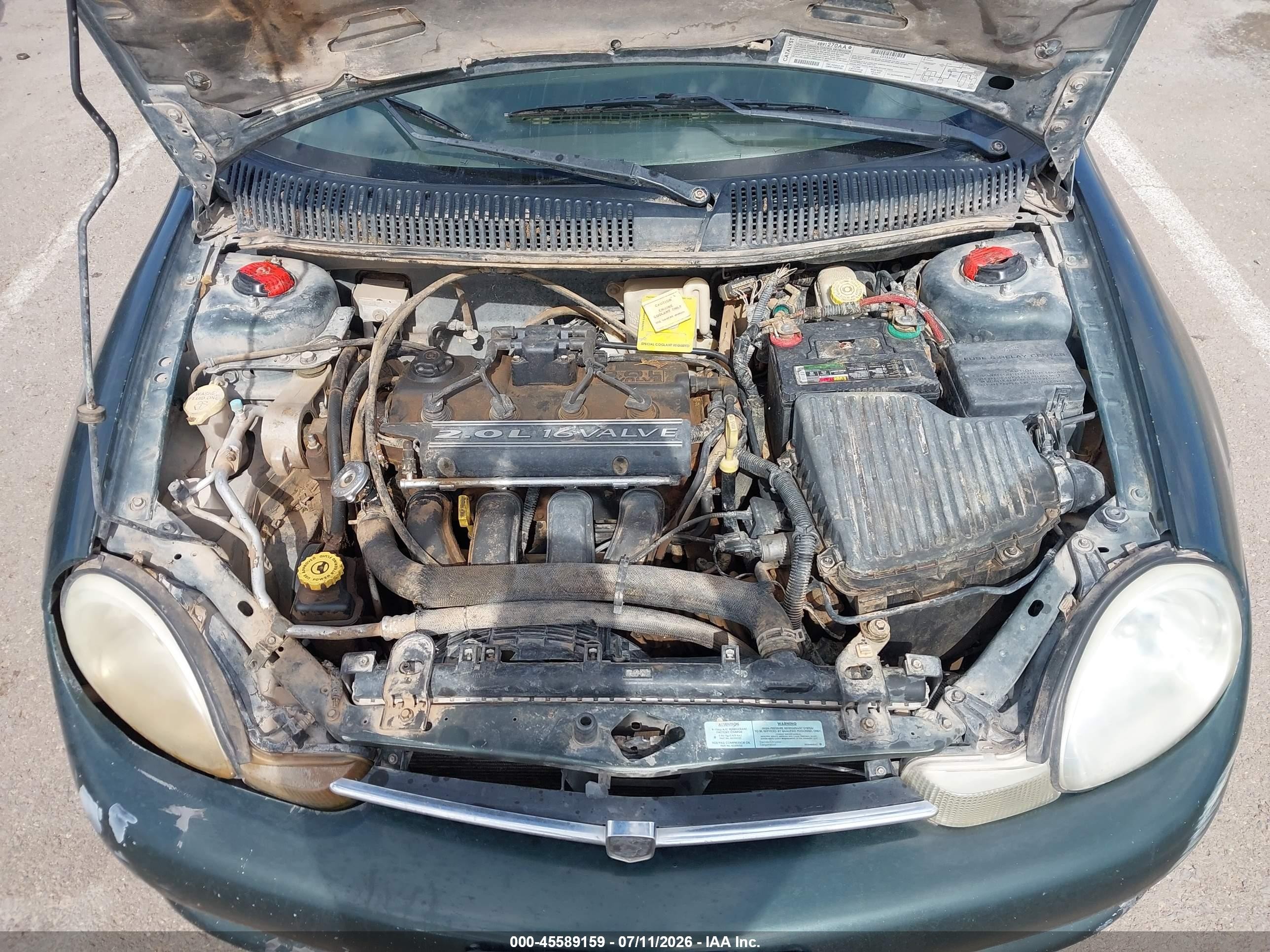 2001 Dodge Neon Se Green vin: 1B3ES46C51D195789