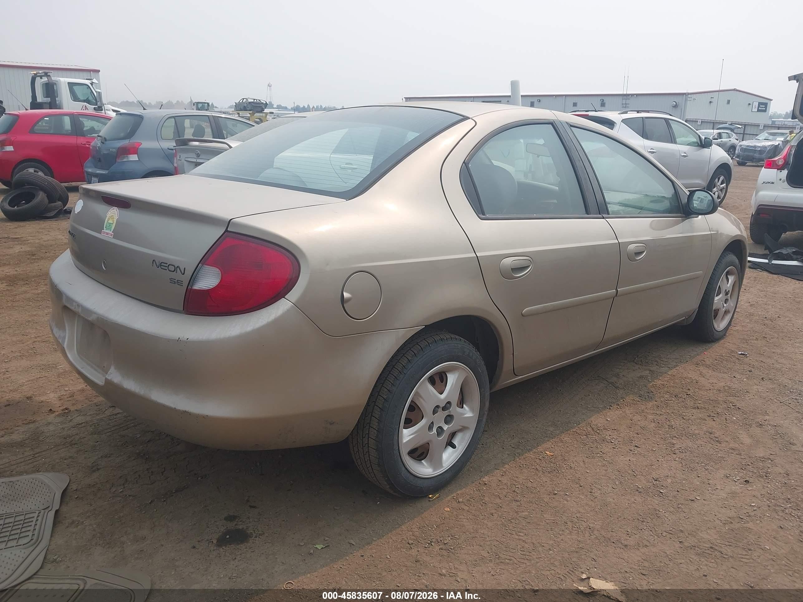 2002 Dodge Neon Se Champagne vin: 1B3ES46C52D634412
