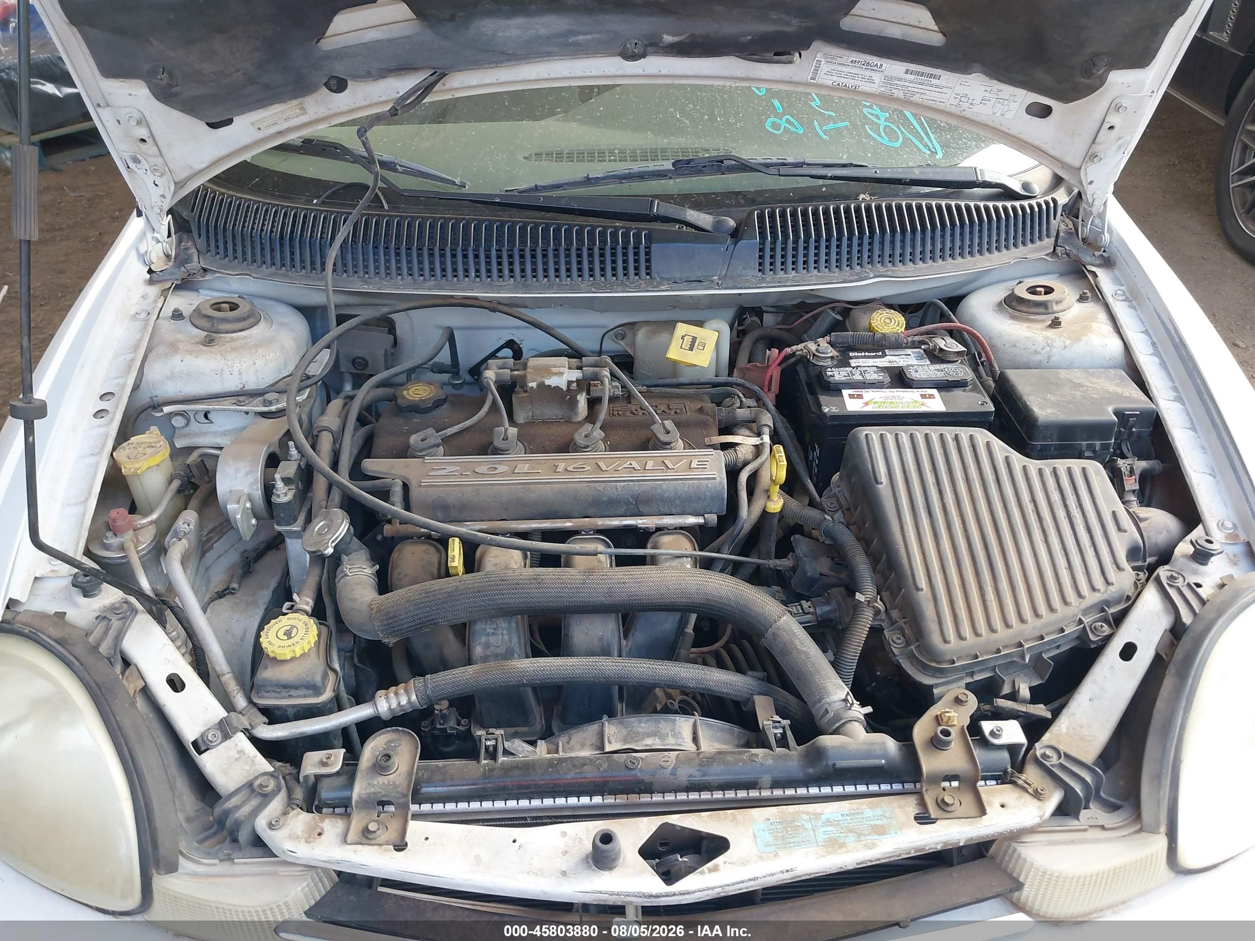 2000 Dodge Neon Highline White vin: 1B3ES46C7YD649101