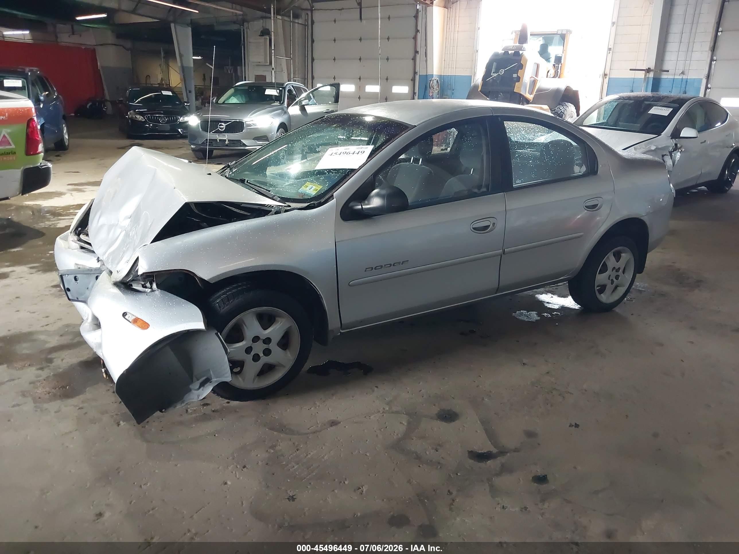 2001 Dodge Neon Se Silver vin: 1B3ES46C81D130189