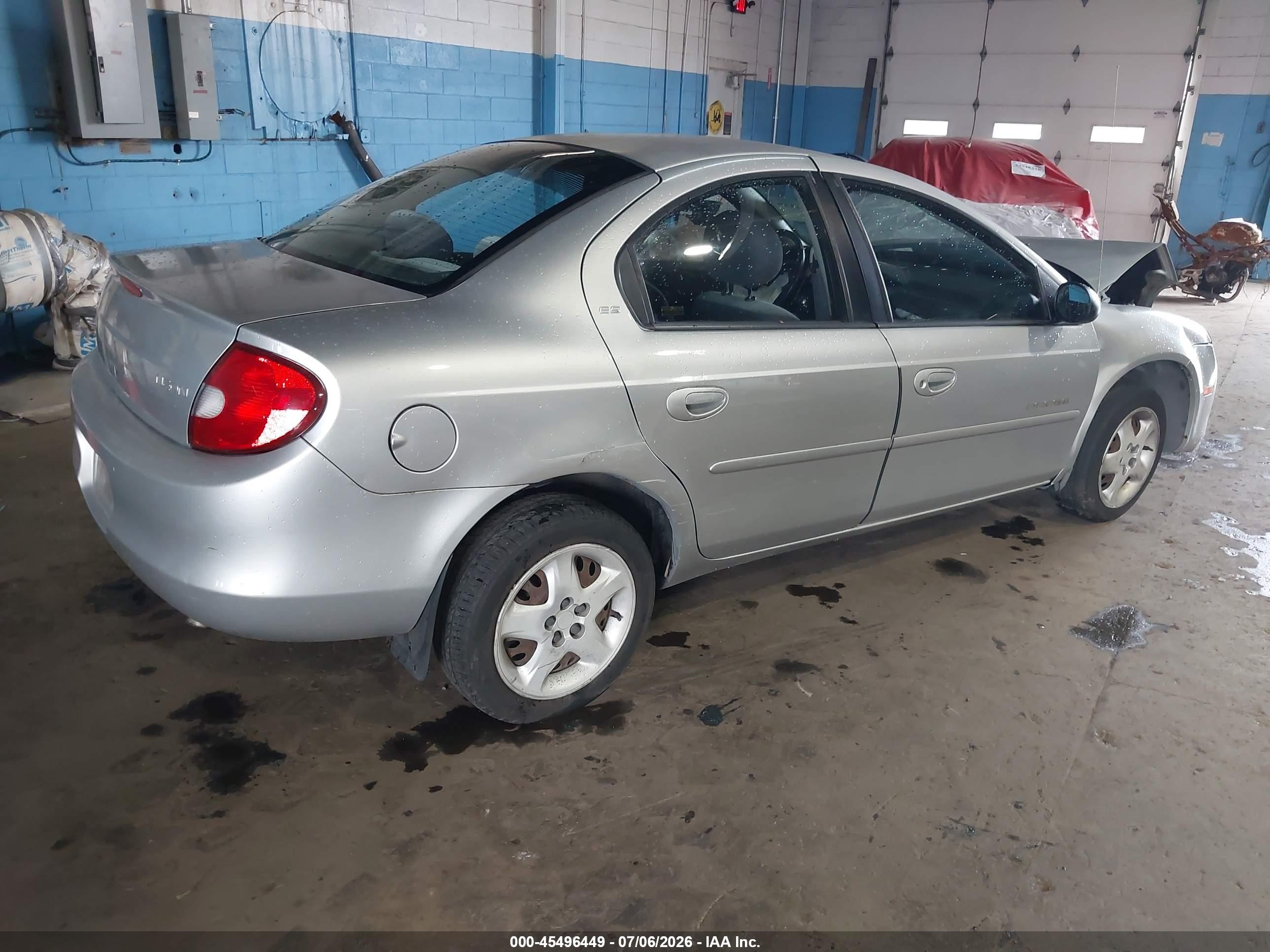 2001 Dodge Neon Se Silver vin: 1B3ES46C81D130189