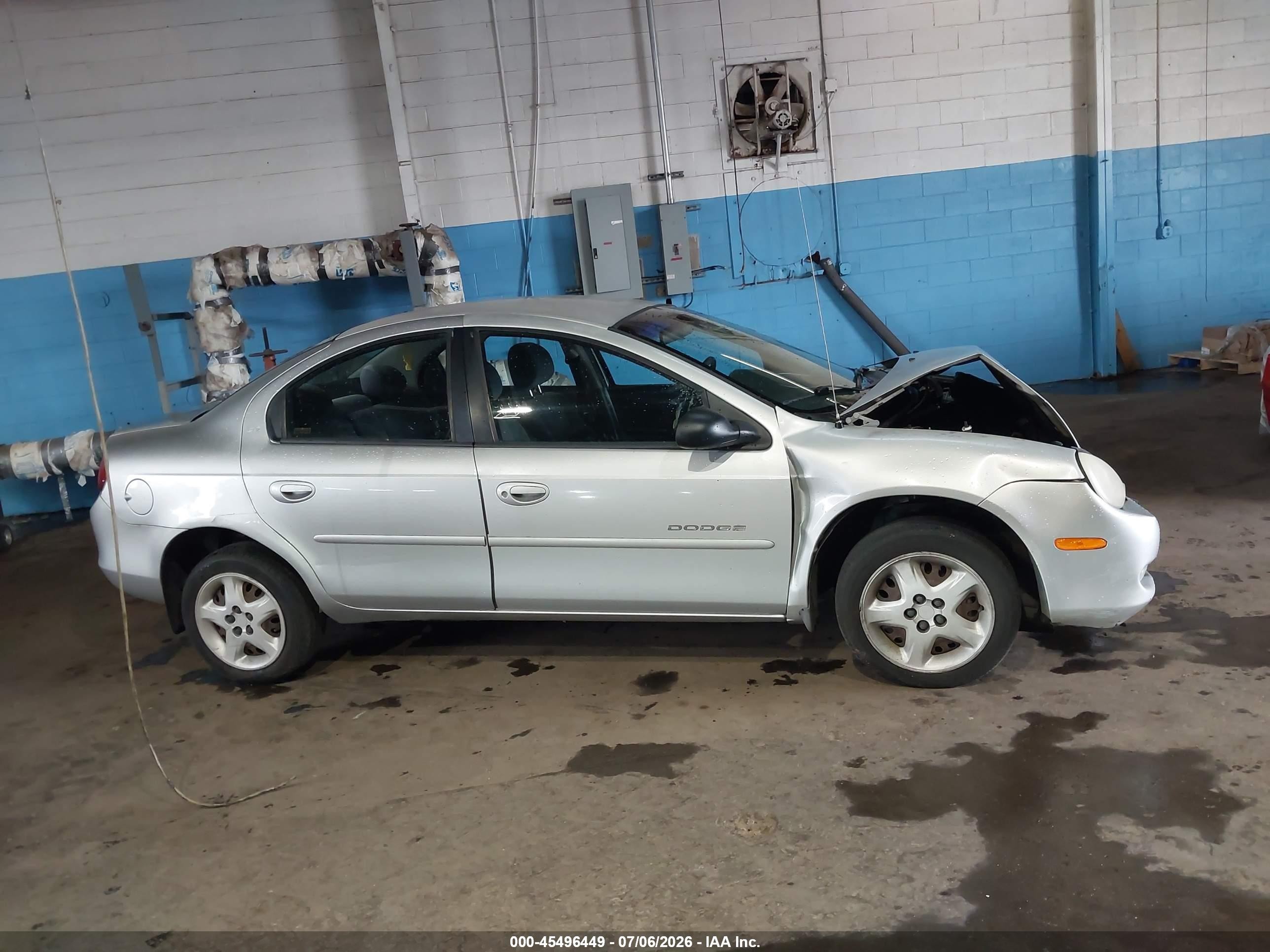 2001 Dodge Neon Se Silver vin: 1B3ES46C81D130189