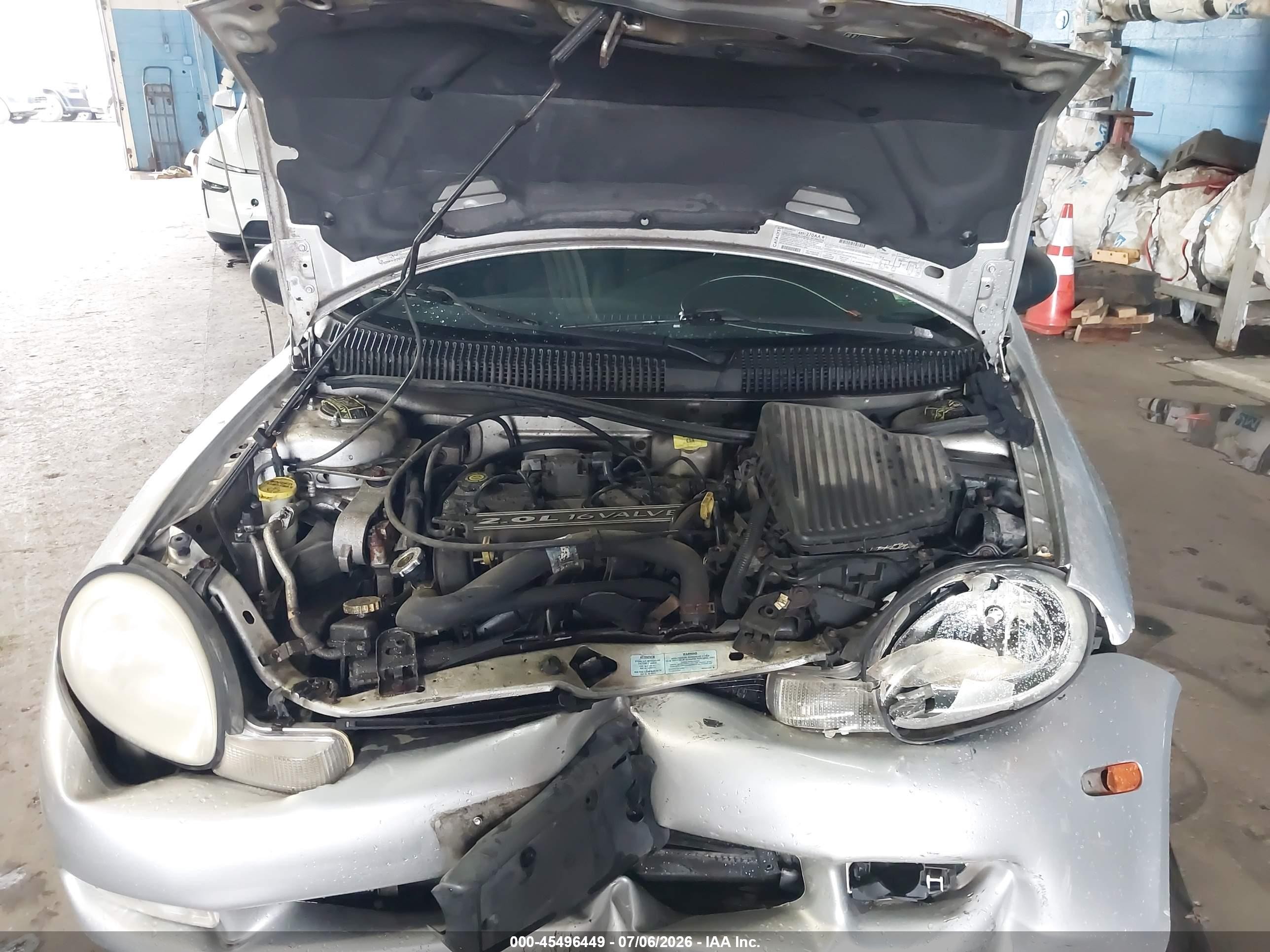 2001 Dodge Neon Se Silver vin: 1B3ES46C81D130189