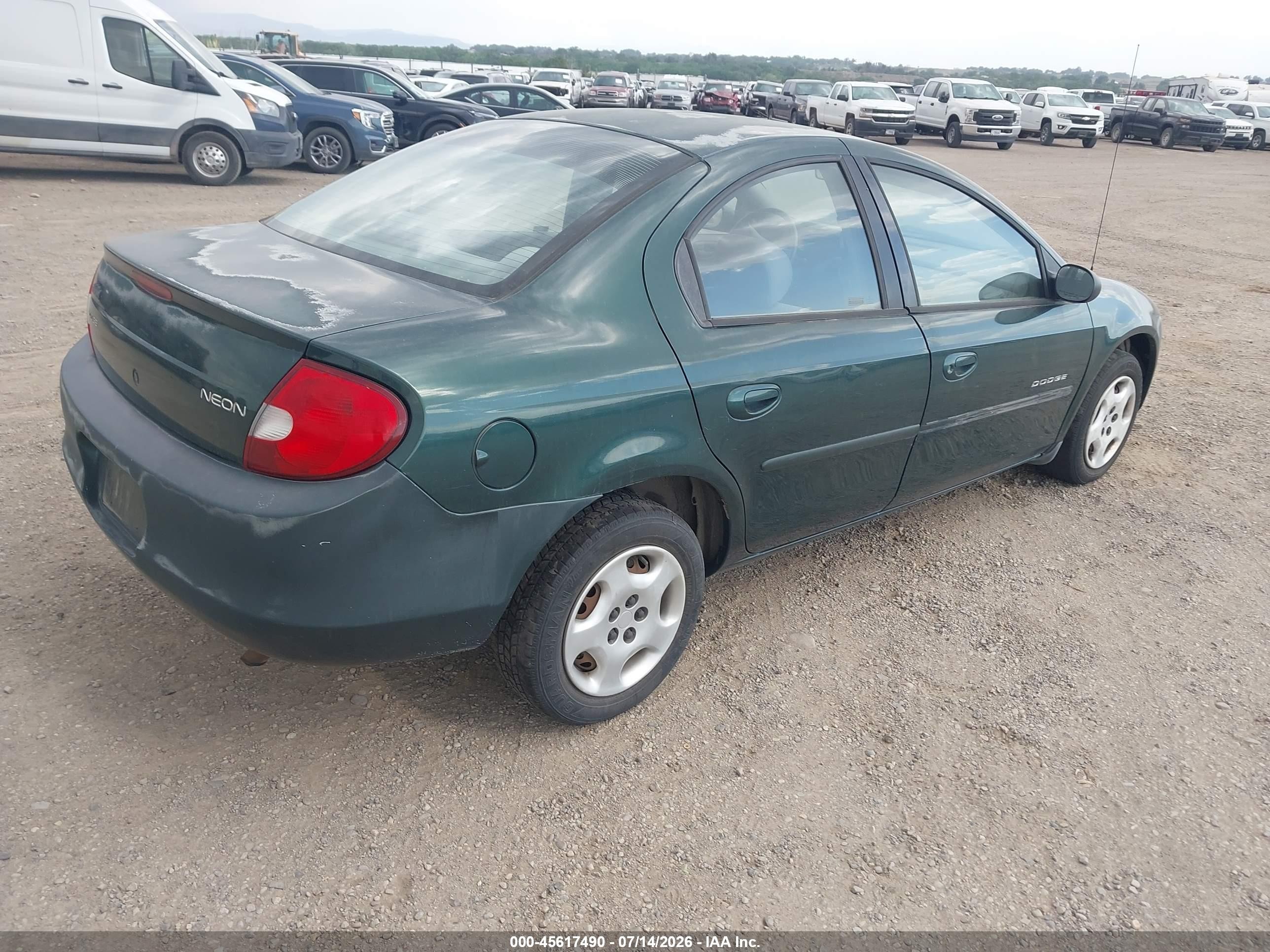 2000 Dodge Neon Highline Green vin: 1B3ES46C9YD529266