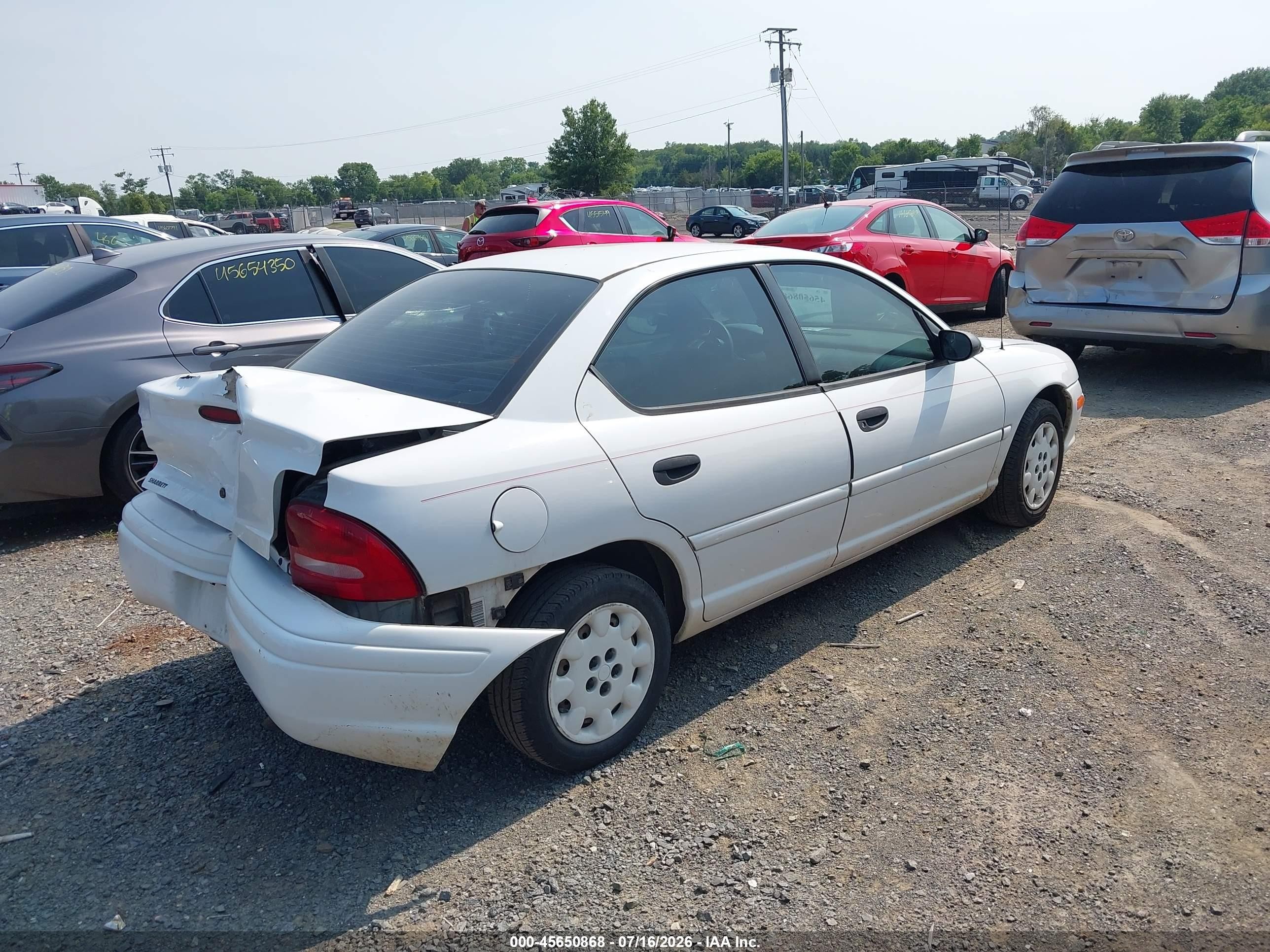 1998 Dodge Neon Competition/highline White vin: 1B3ES47C1WD557476