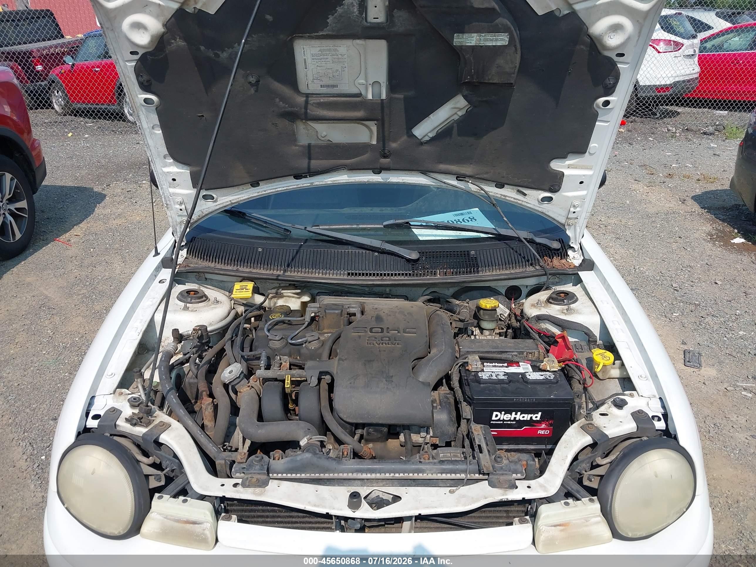 1998 Dodge Neon Competition/highline White vin: 1B3ES47C1WD557476