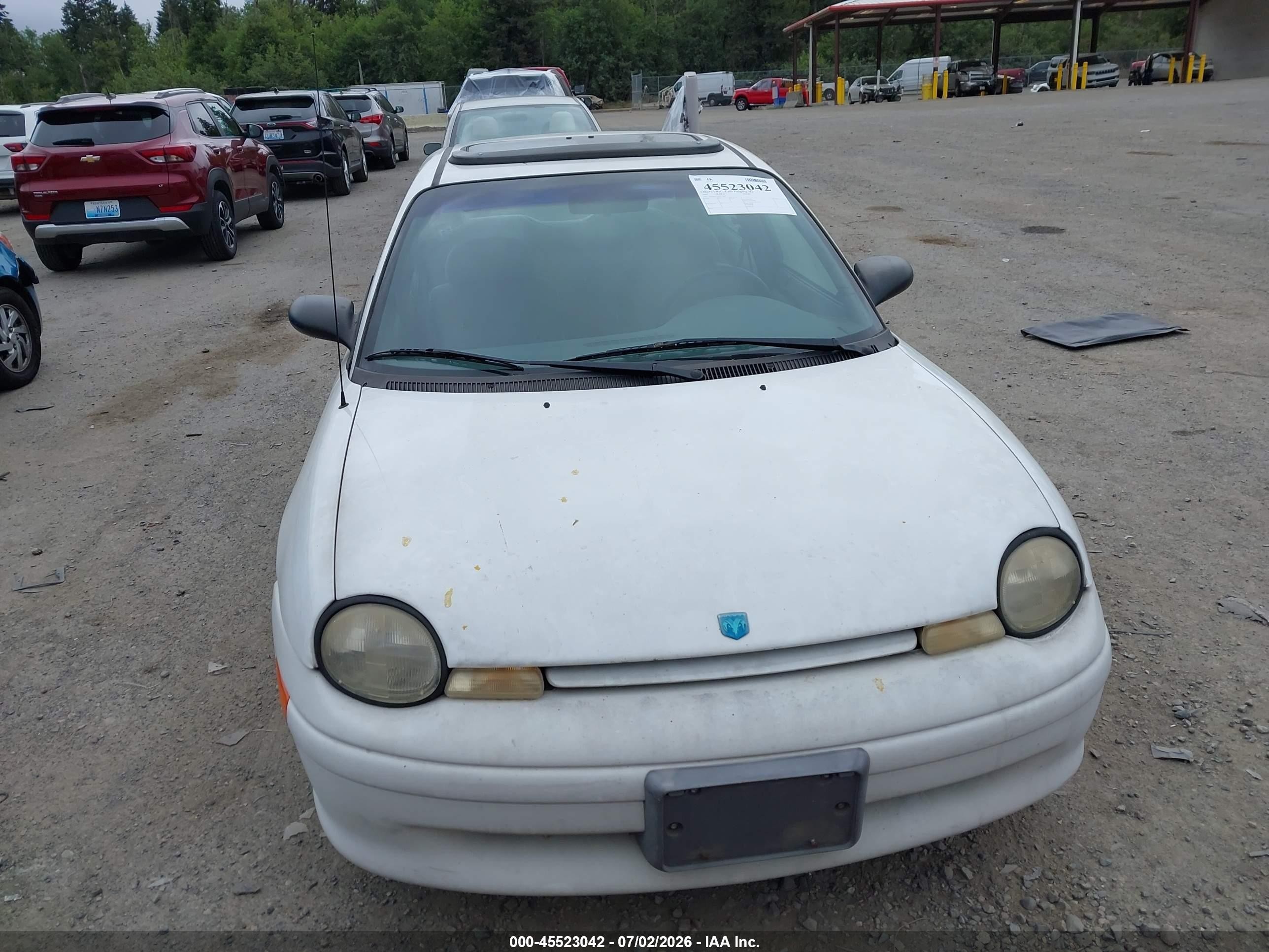 1995 Dodge Neon Highline White vin: 1B3ES47C9SD559647