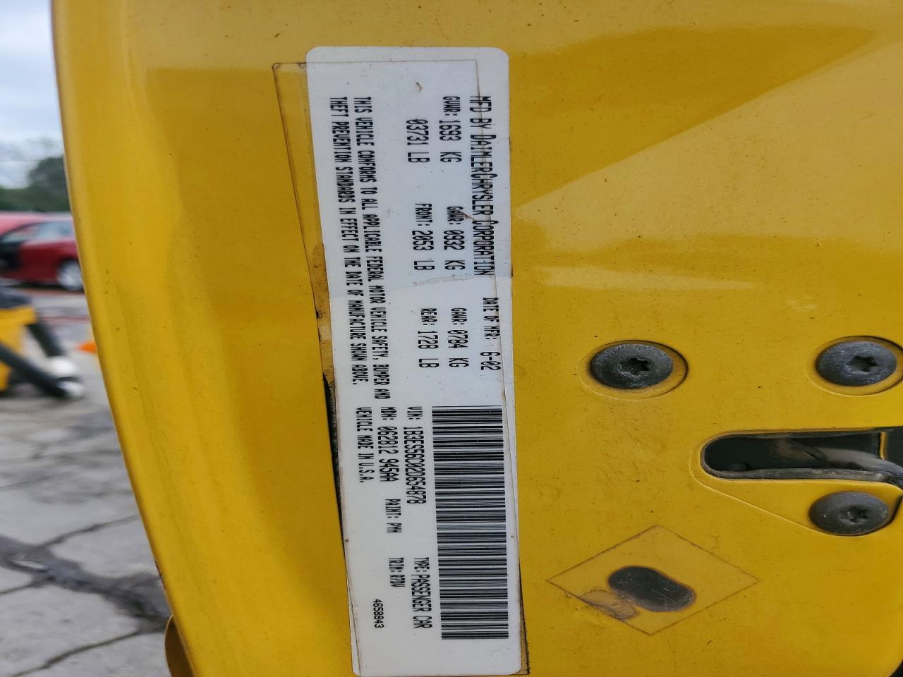 2002 Dodge Neon Es Yellow vin: 1B3ES56C02D654878