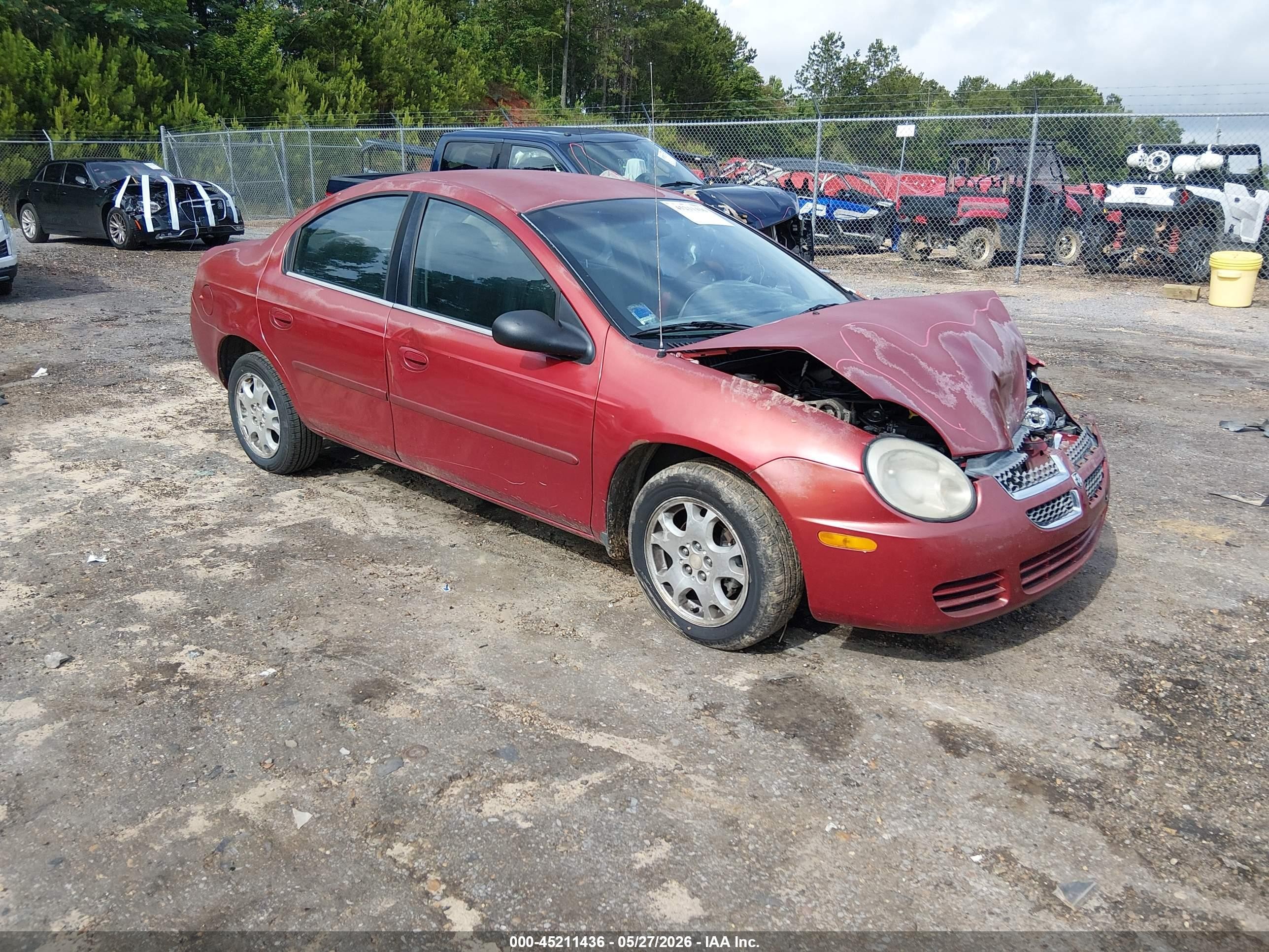 2005 Dodge Neon Sxt Red vin: 1B3ES56C05D110675