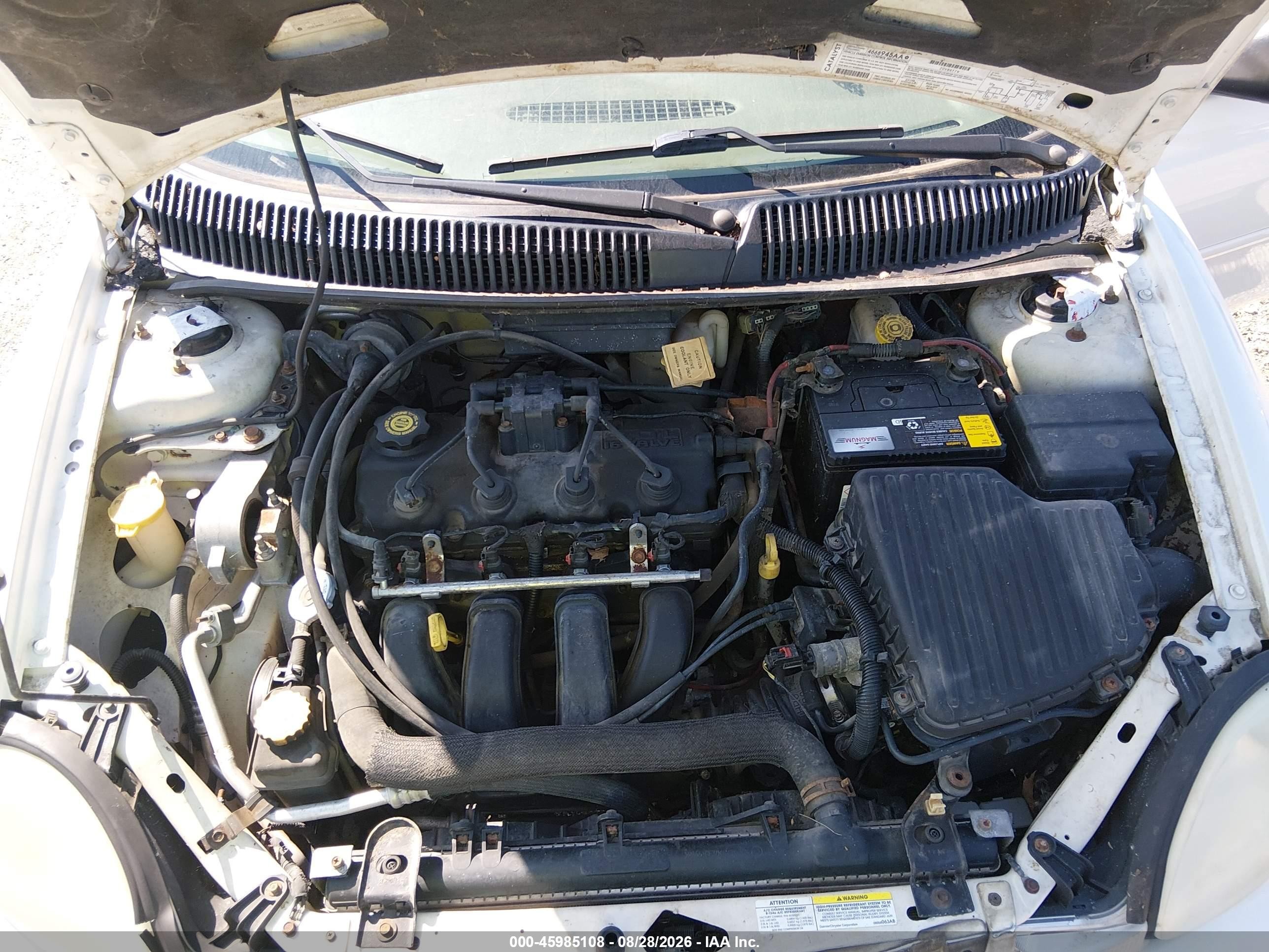 2002 Dodge Neon Sxt White vin: 1B3ES56C12D651455