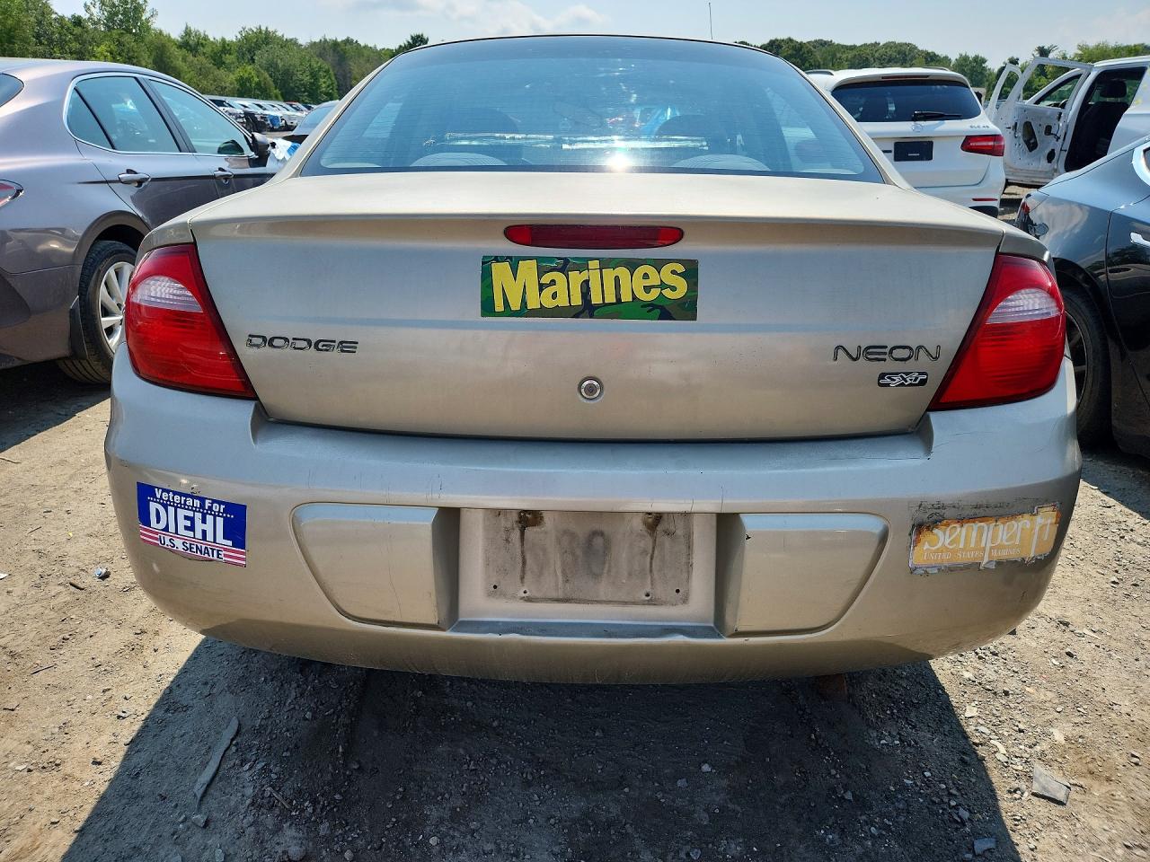 2003 Dodge Neon Sxt Beige vin: 1B3ES56C23D105829