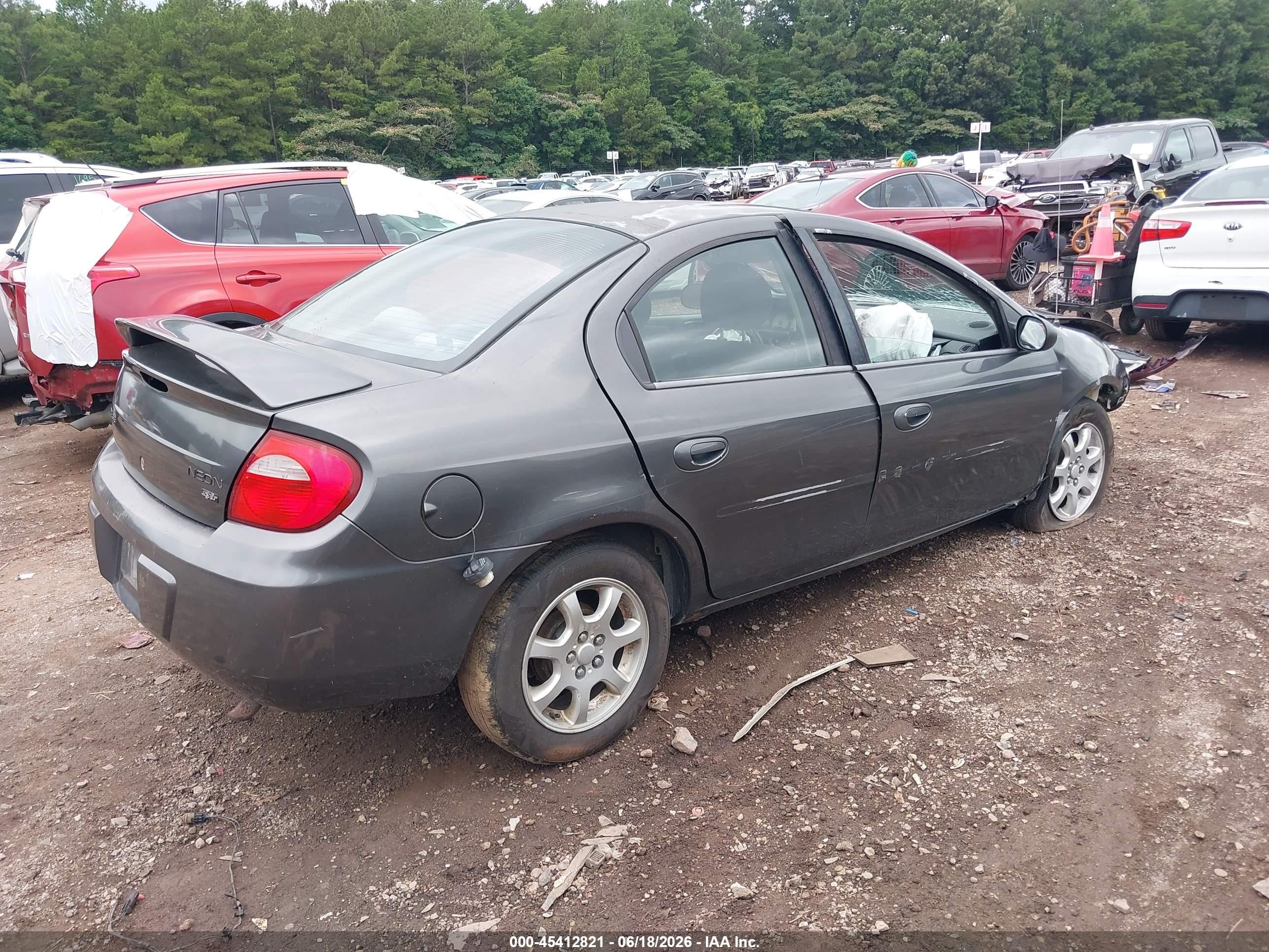 2004 Dodge Neon Sxt Gray vin: 1B3ES56C44D564250
