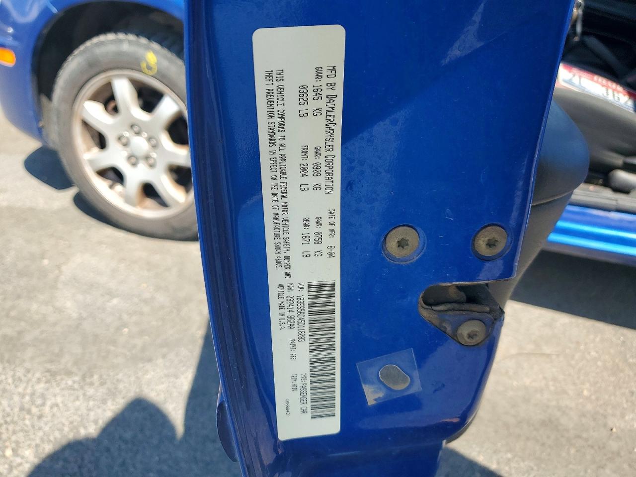 2005 Dodge Neon Sxt Blue vin: 1B3ES56C45D118083