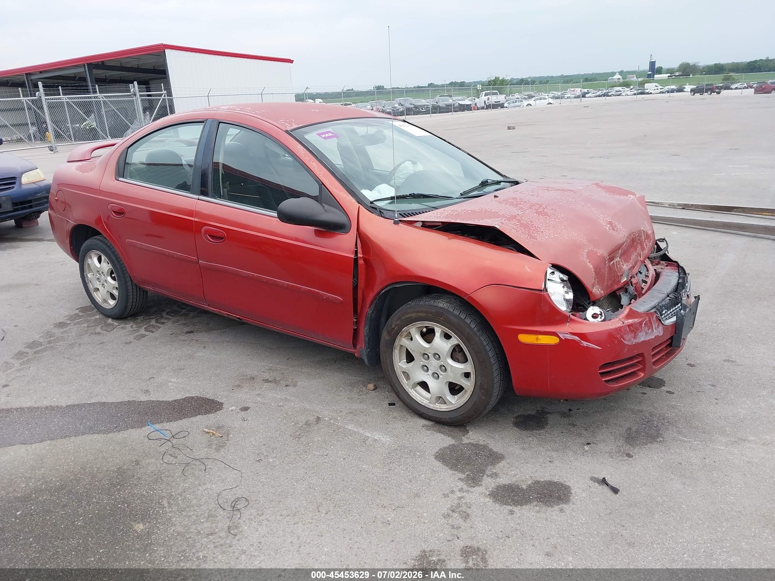 2005 Dodge Neon Sxt Red vin: 1B3ES56C55D127147