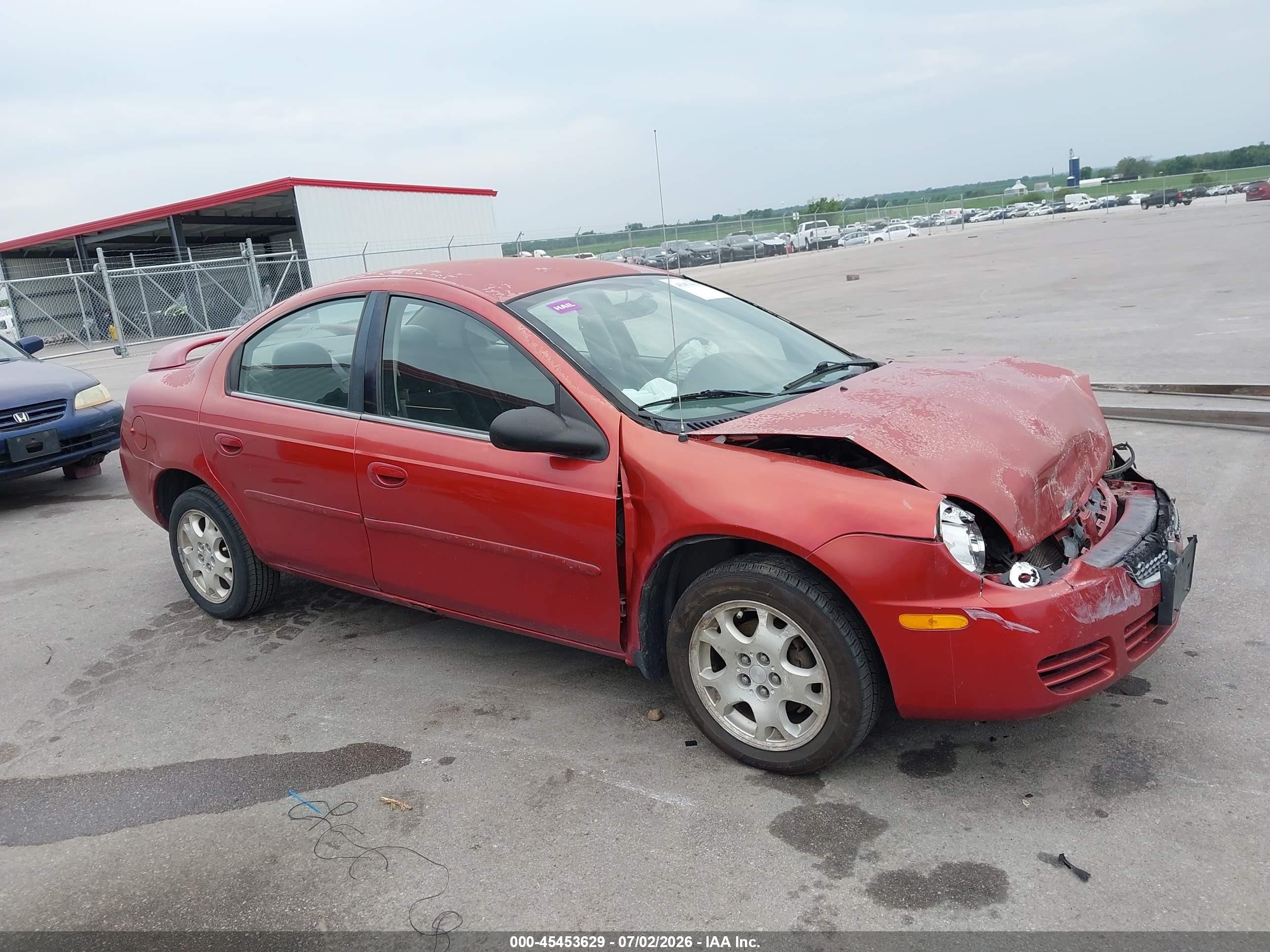 2005 Dodge Neon Sxt Red vin: 1B3ES56C55D127147