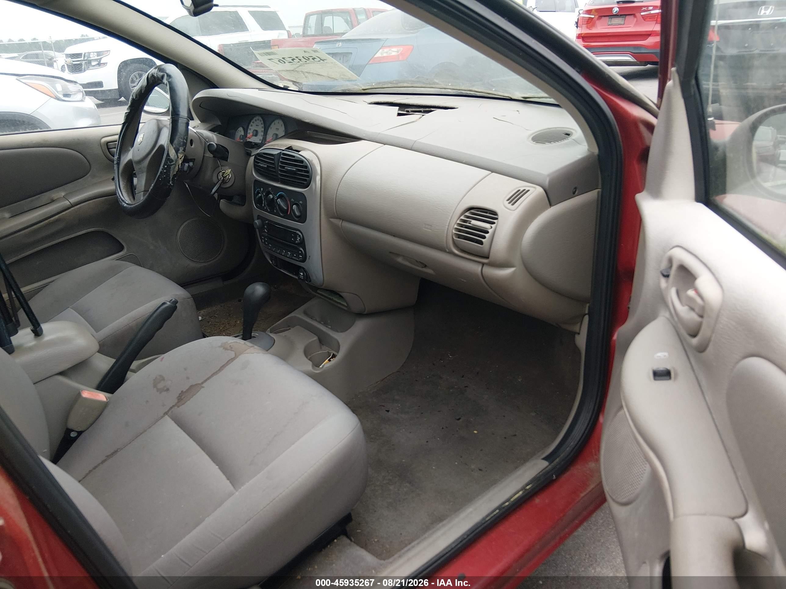 2005 Dodge Neon Sxt Red vin: 1B3ES56C55D172380