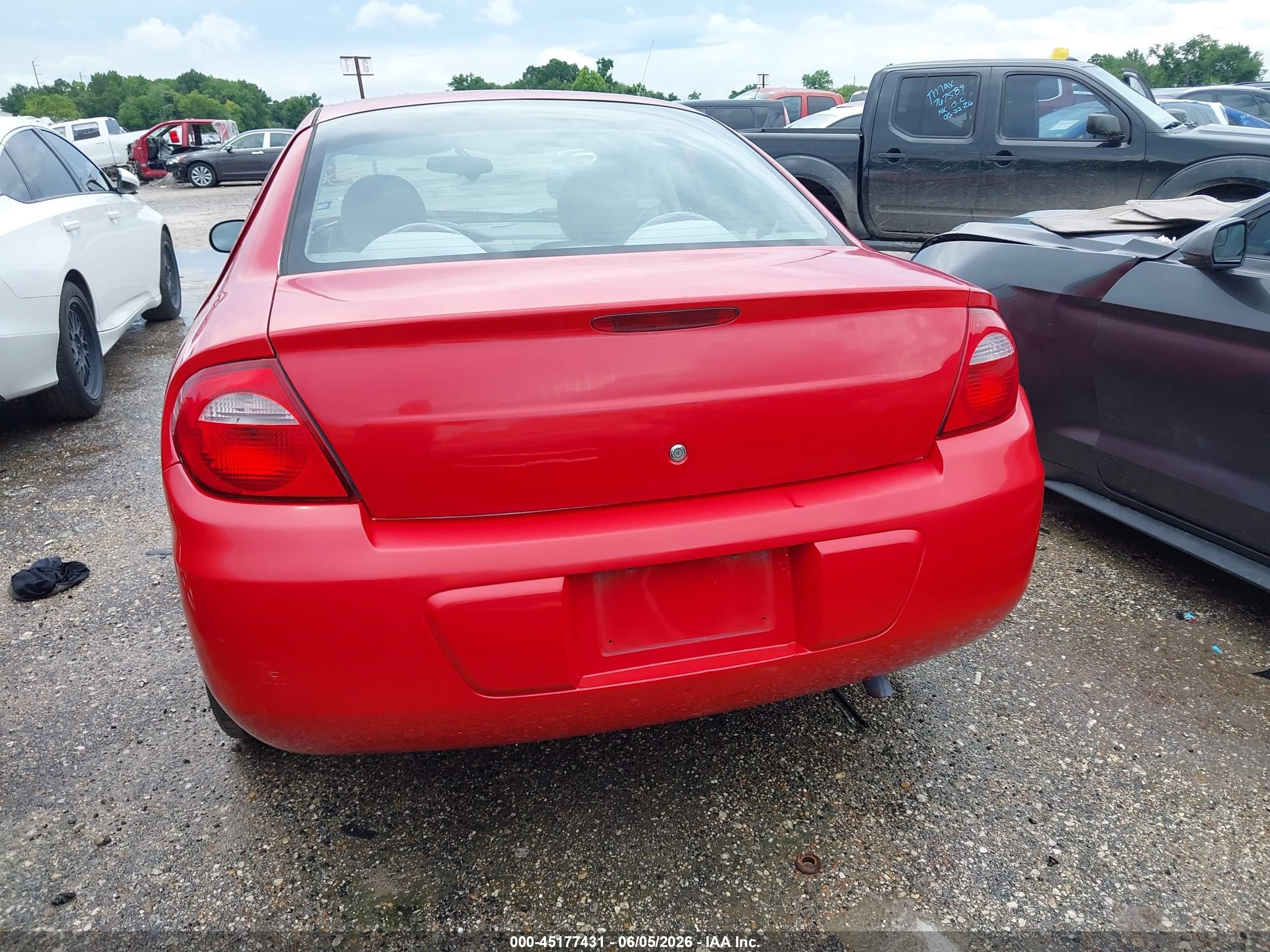 2003 Dodge Neon Sxt Red vin: 1B3ES56C63D196586