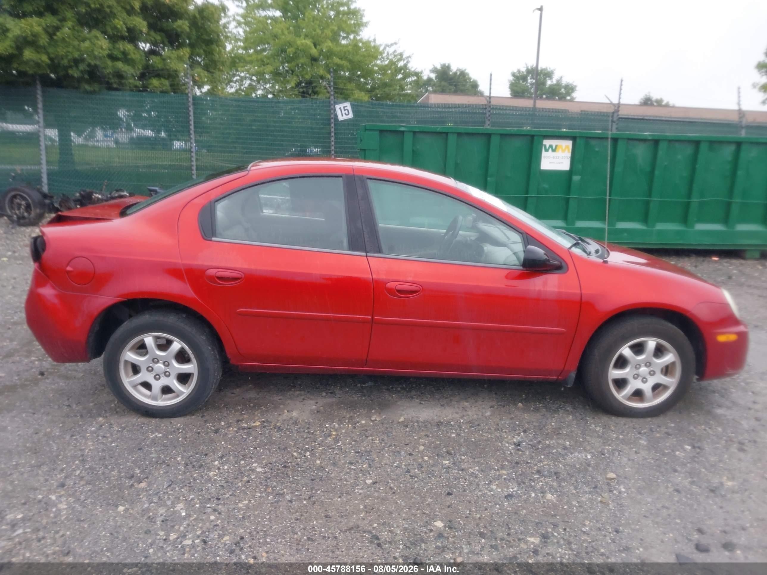 2005 Dodge Neon Sxt Red vin: 1B3ES56C65D175224