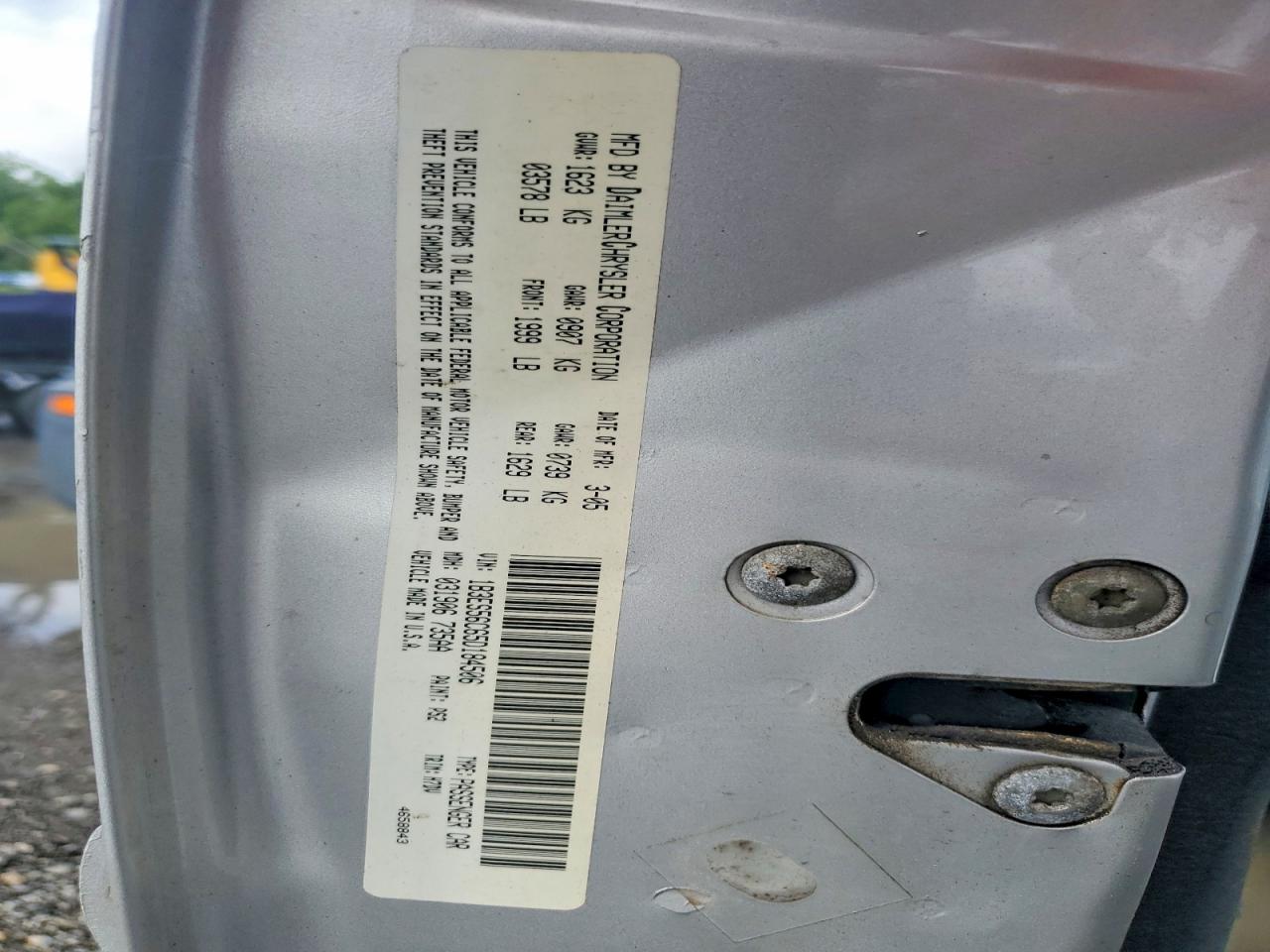 2005 Dodge Neon Sxt Серебряный vin: 1B3ES56C65D184506