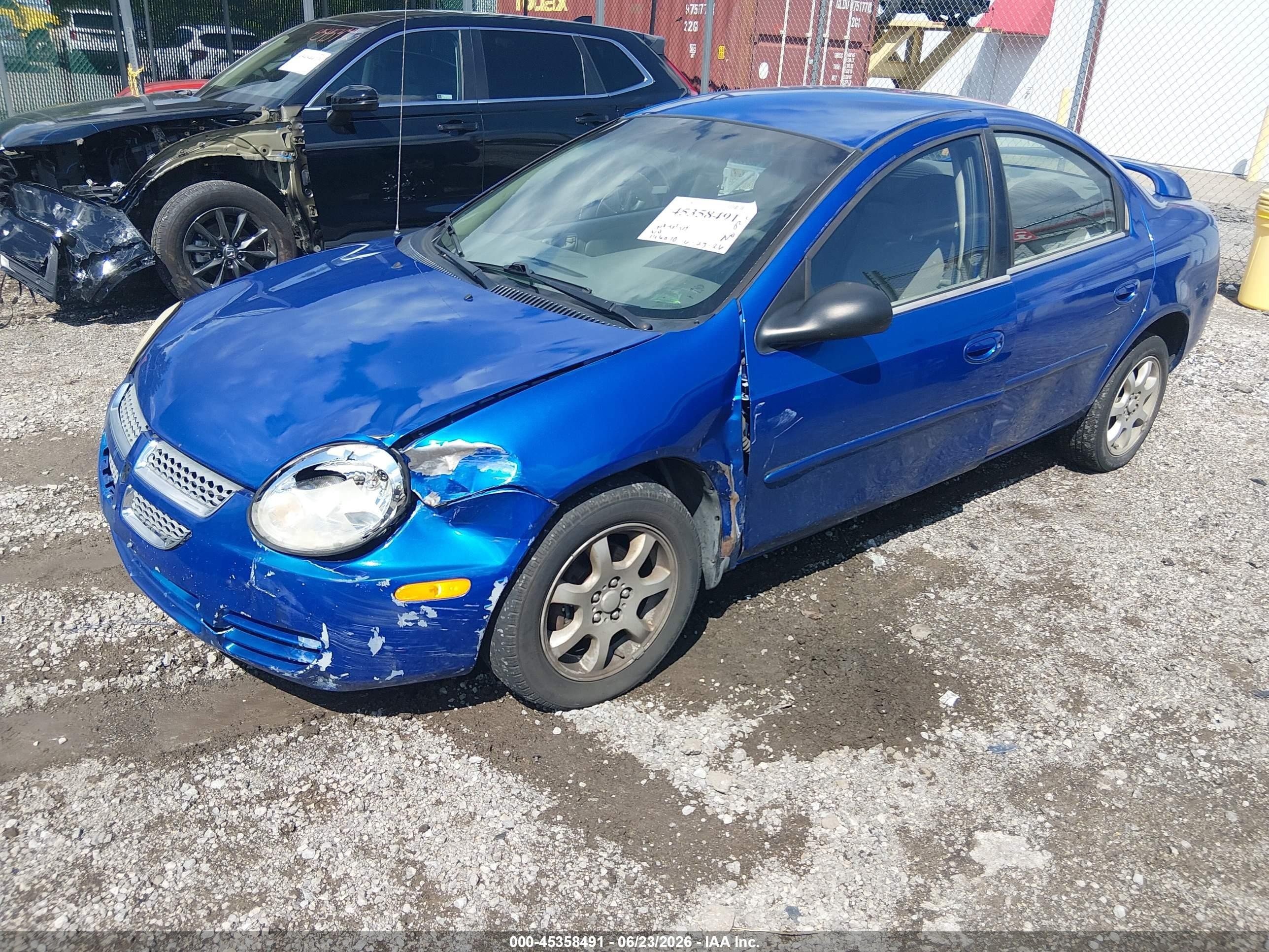 2005 Dodge Neon Sxt Blue vin: 1B3ES56C65D278448