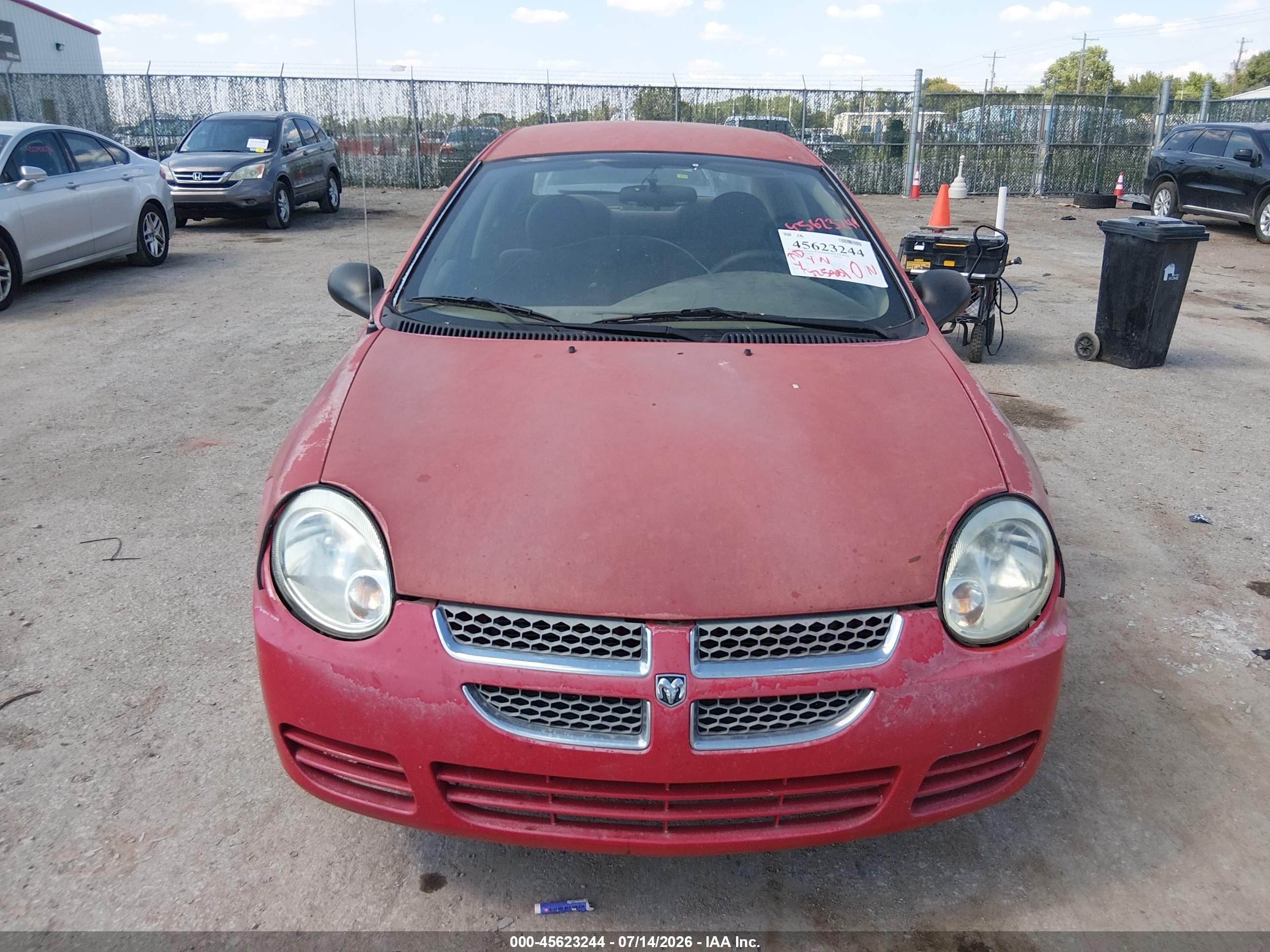 2005 Dodge Neon Sxt Red vin: 1B3ES56C65D282791