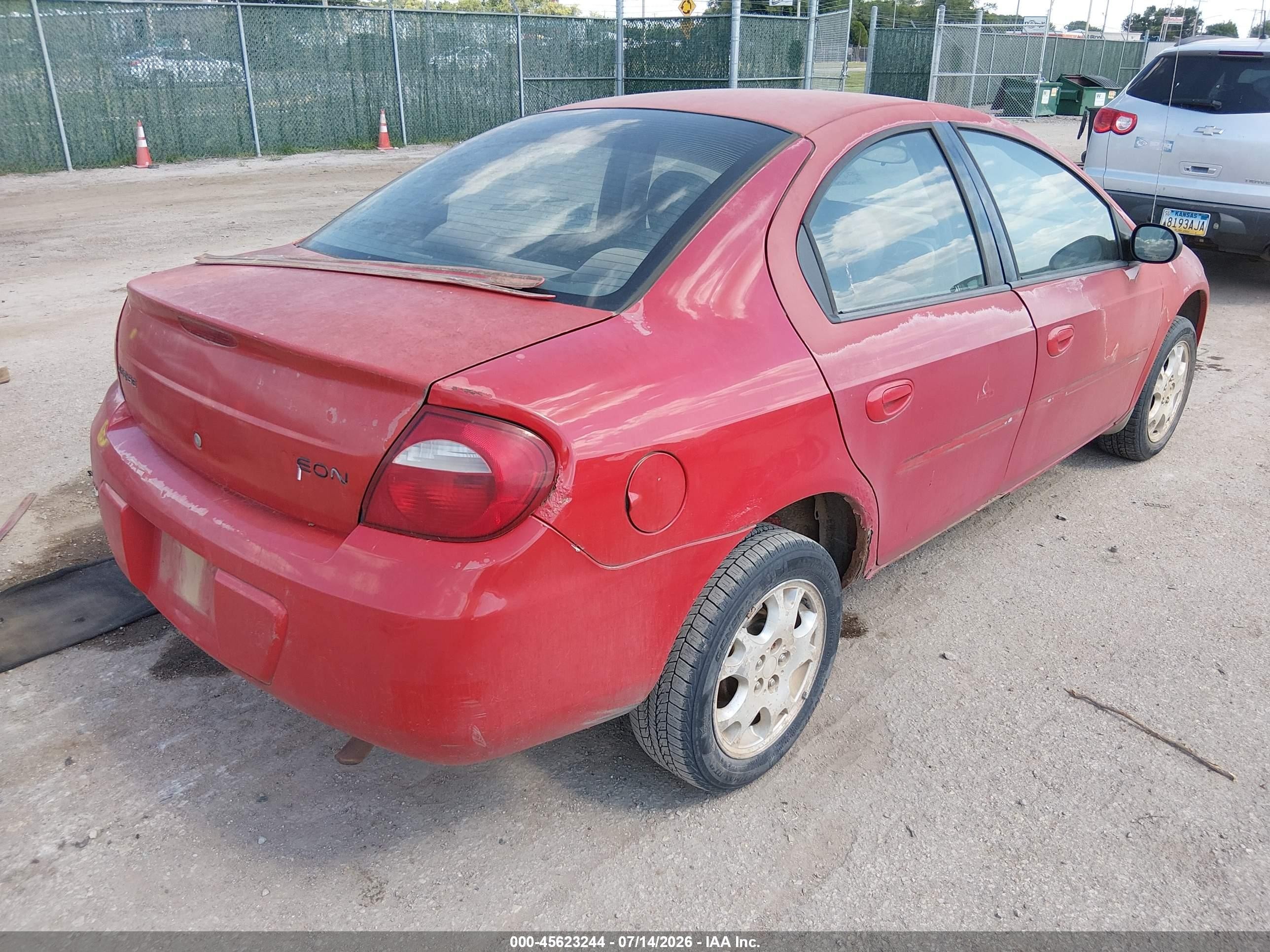 2005 Dodge Neon Sxt Red vin: 1B3ES56C65D282791