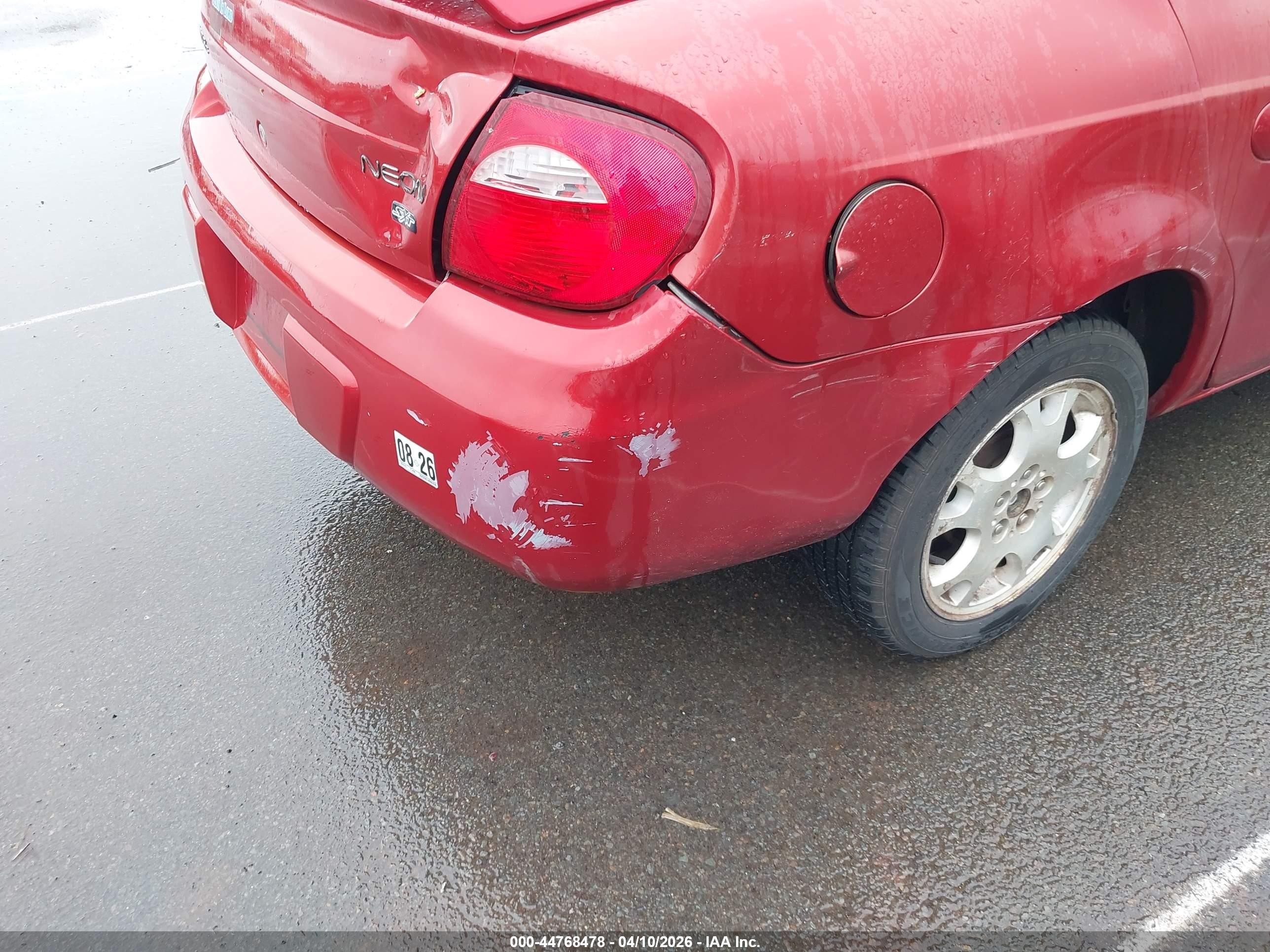 2004 Dodge Neon Sxt Красный vin: 1B3ES56C74D602036