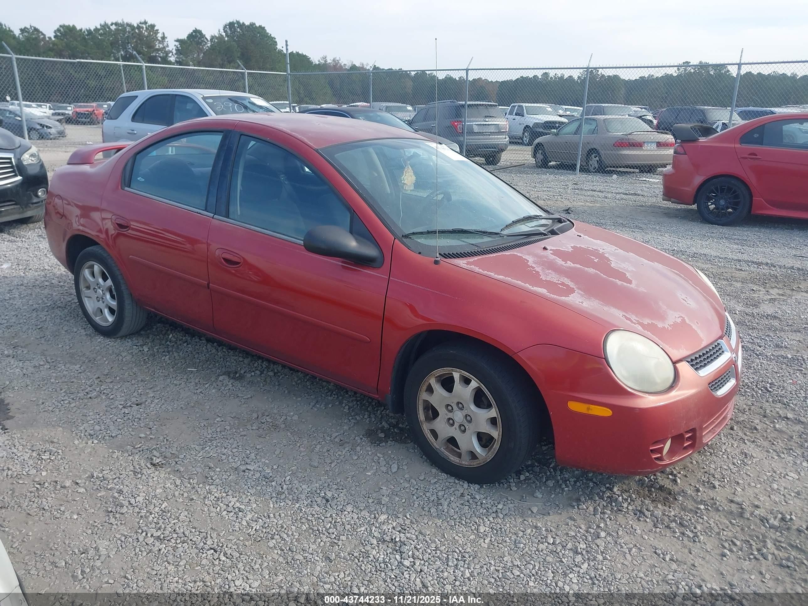 2004 Dodge Neon Sxt Red vin: 1B3ES56C74D625901