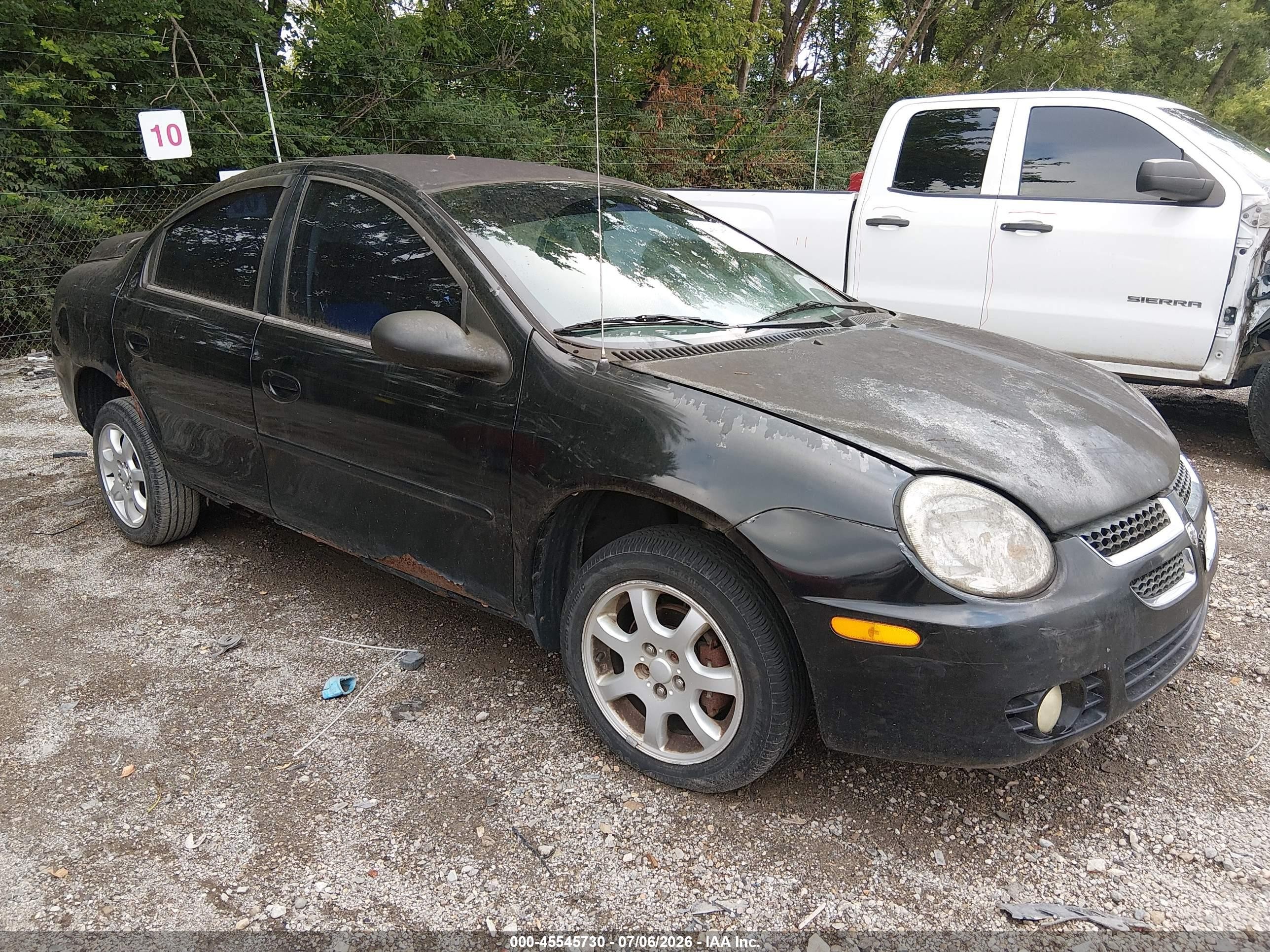 2004 Dodge Neon Sxt Black vin: 1B3ES56C74D629205