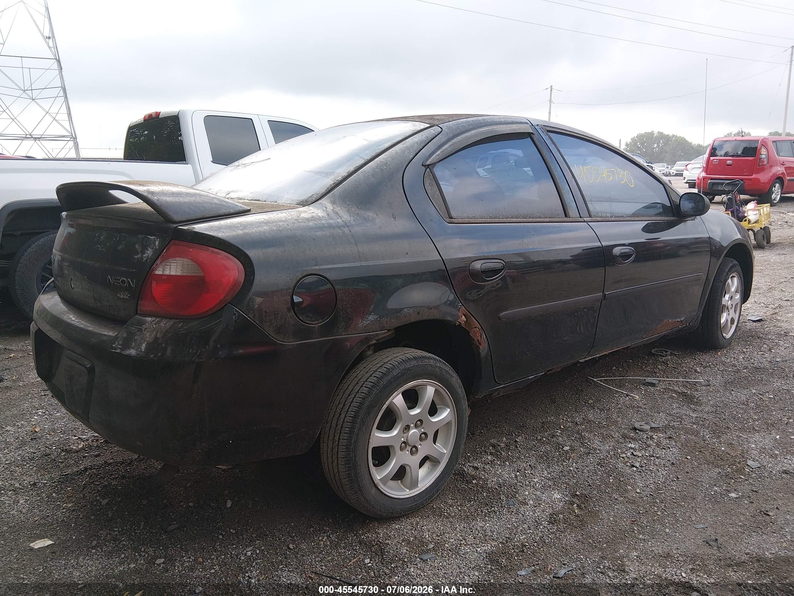 2004 Dodge Neon Sxt Black vin: 1B3ES56C74D629205