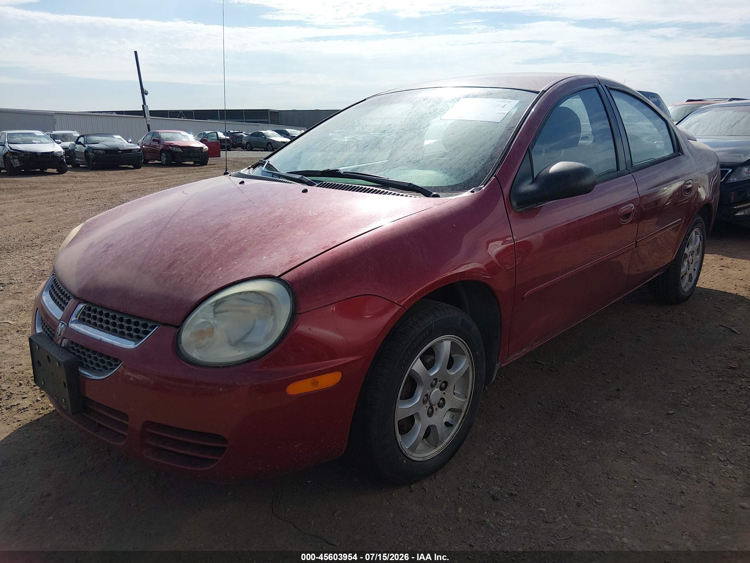 2005 Dodge Neon Sxt Red vin: 1B3ES56C75D179864
