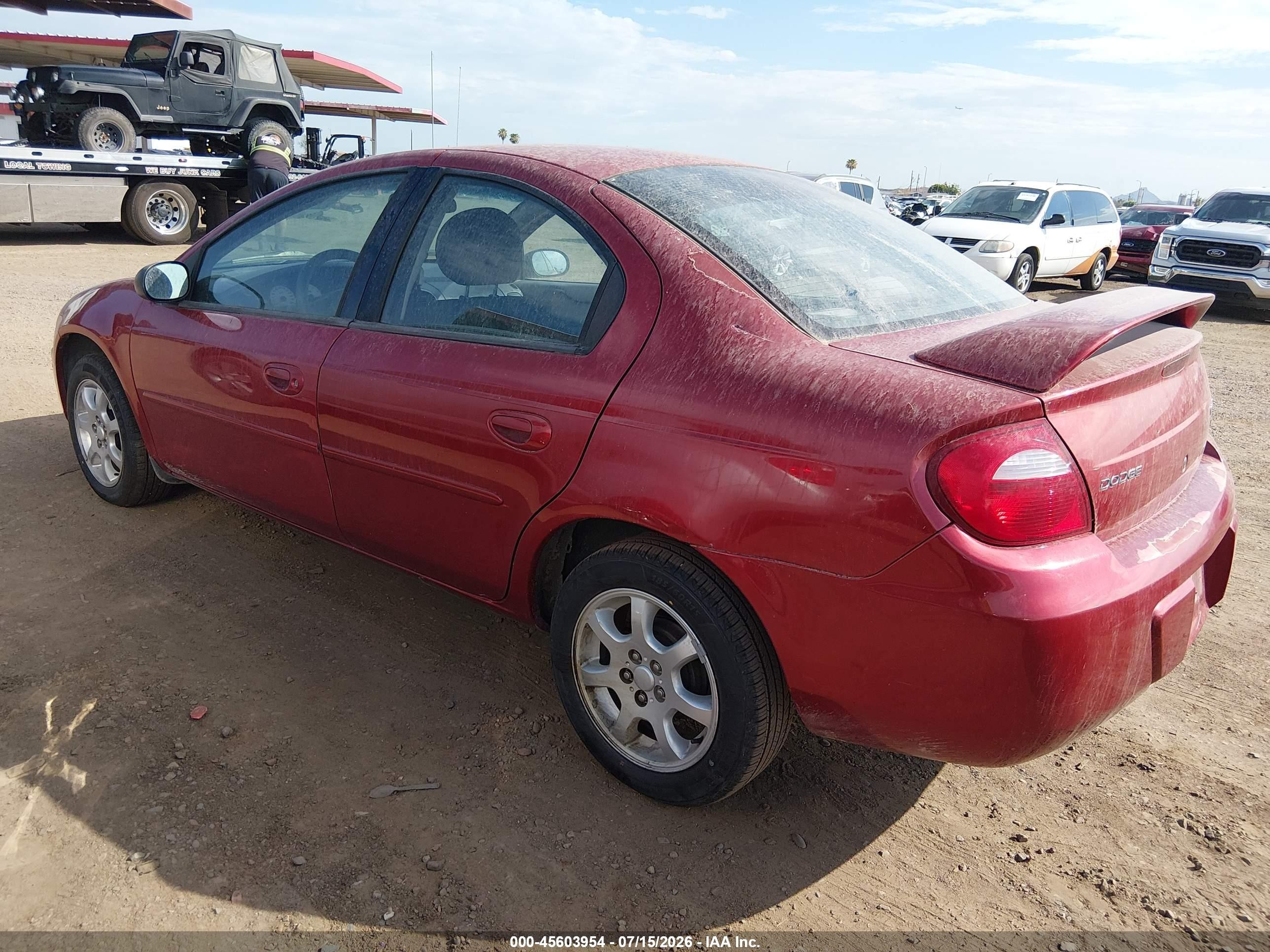 2005 Dodge Neon Sxt Red vin: 1B3ES56C75D179864