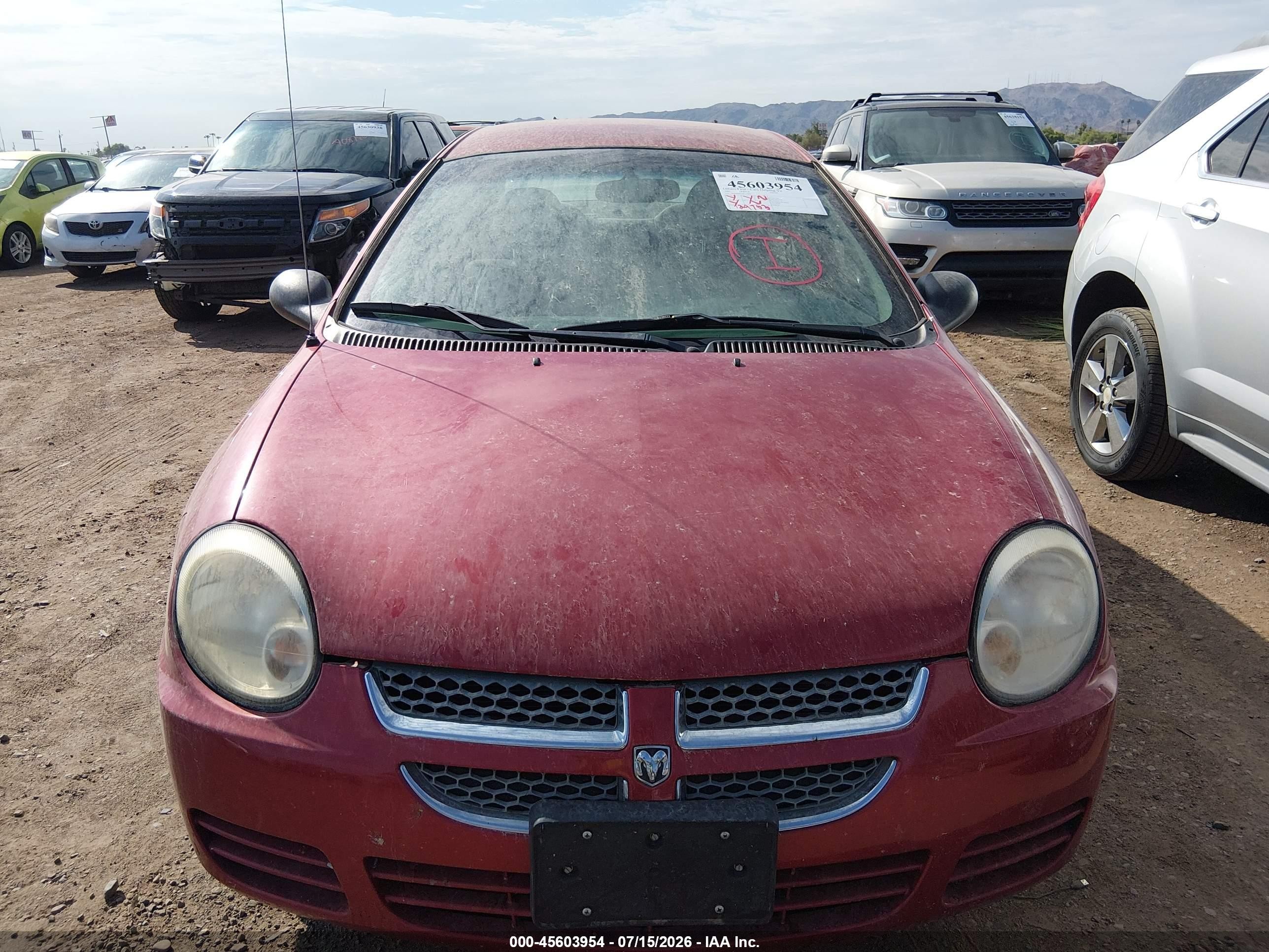2005 Dodge Neon Sxt Red vin: 1B3ES56C75D179864