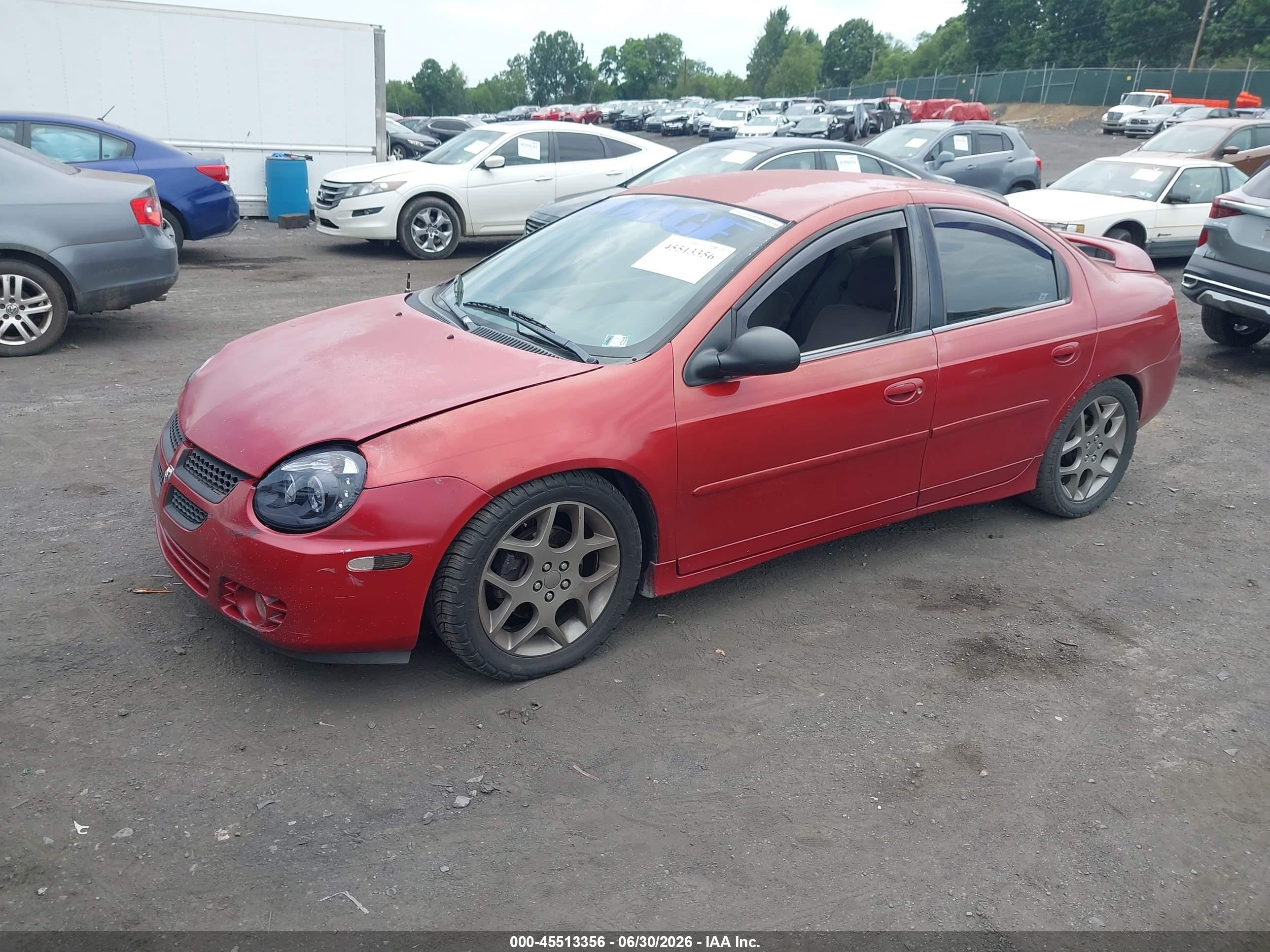 2005 Dodge Neon Sxt Red vin: 1B3ES56C75D278880