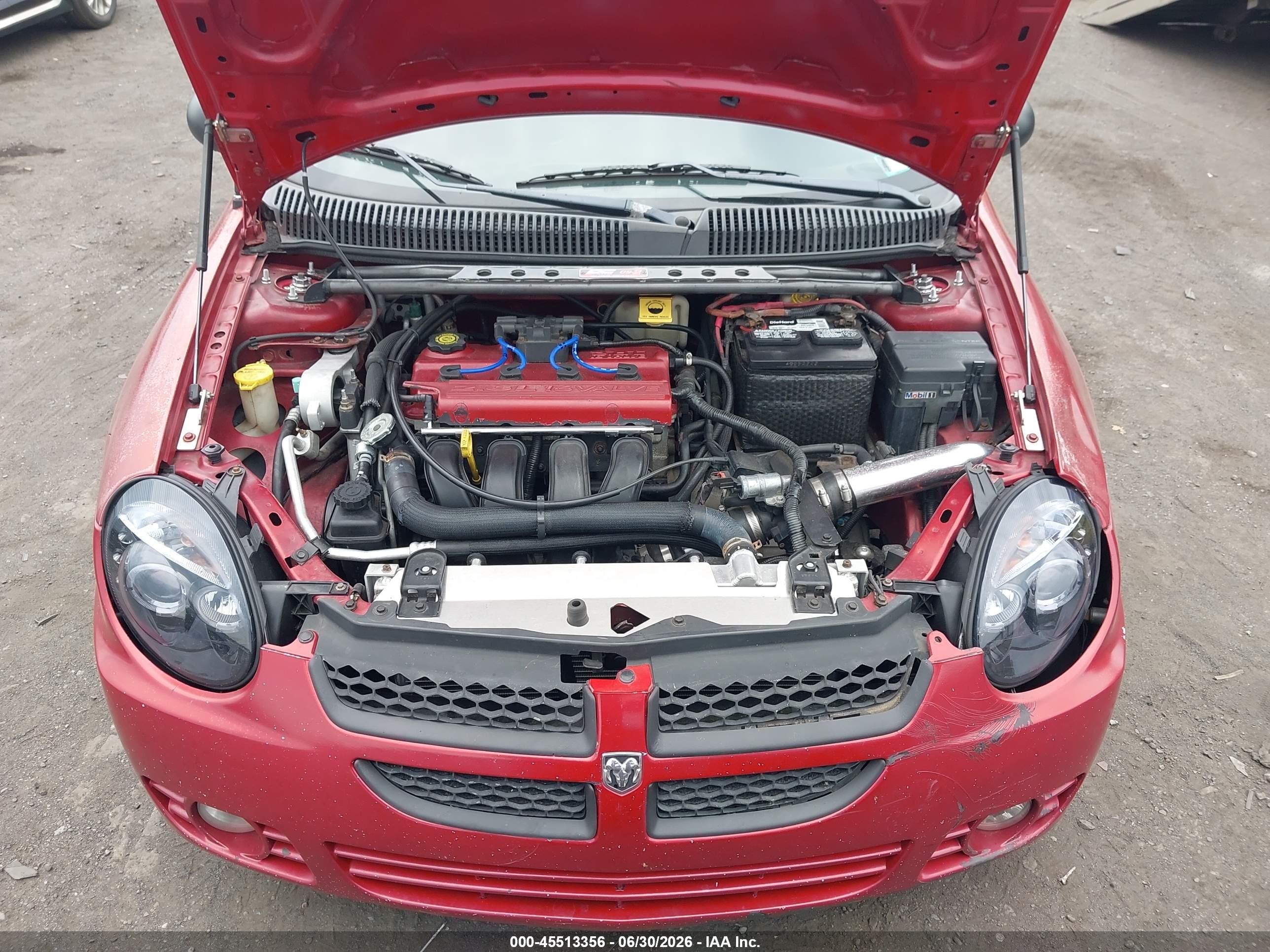2005 Dodge Neon Sxt Red vin: 1B3ES56C75D278880