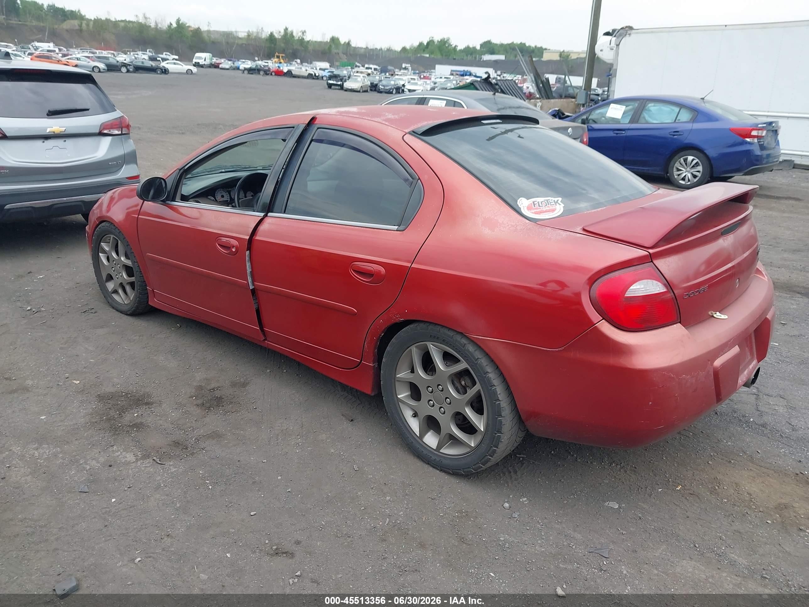 2005 Dodge Neon Sxt Red vin: 1B3ES56C75D278880