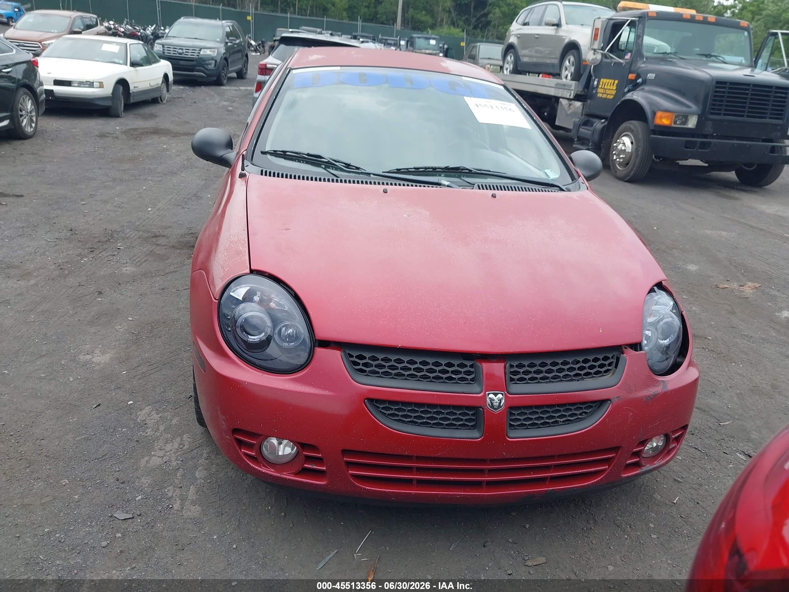 2005 Dodge Neon Sxt Red vin: 1B3ES56C75D278880