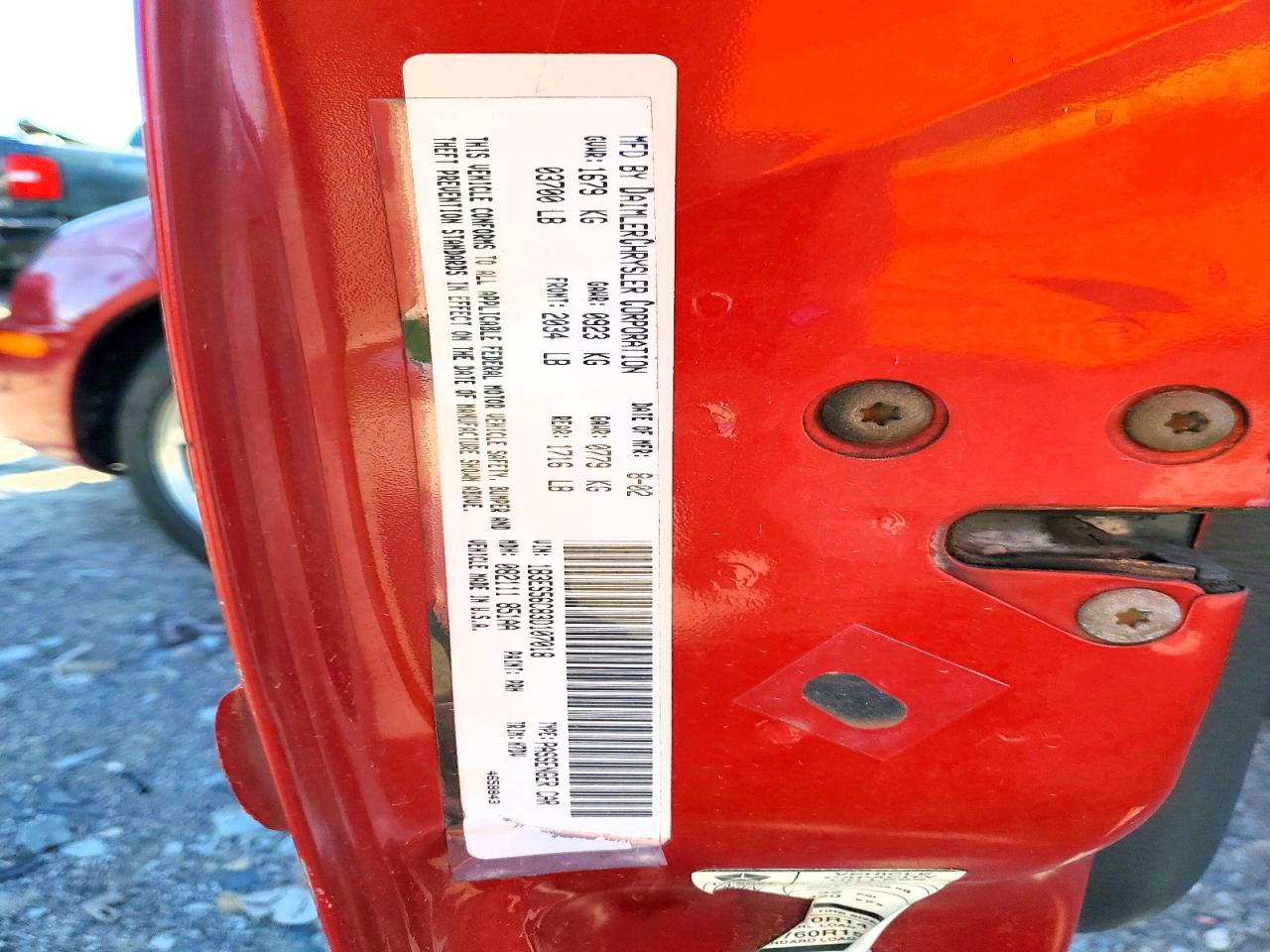 2003 Dodge Neon Sxt Red vin: 1B3ES56C83D107018