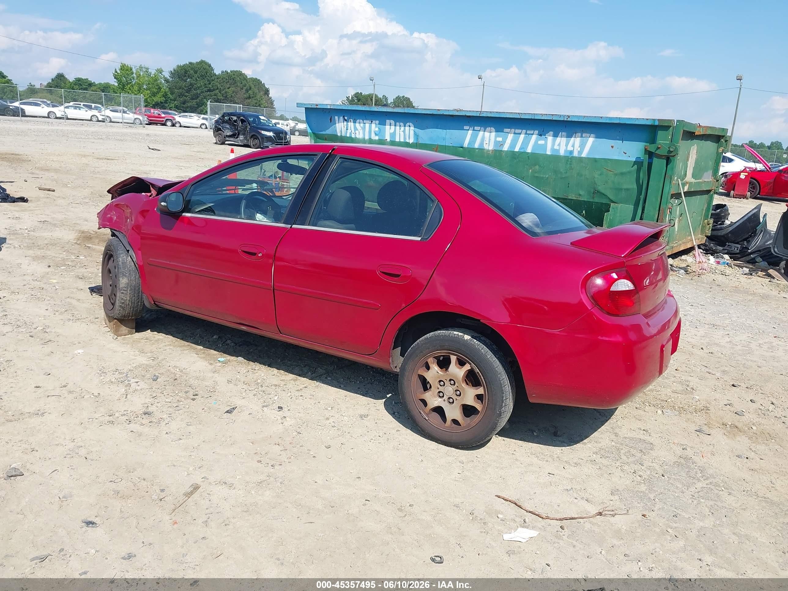 2005 Dodge Neon Sxt Red vin: 1B3ES56C85D284994
