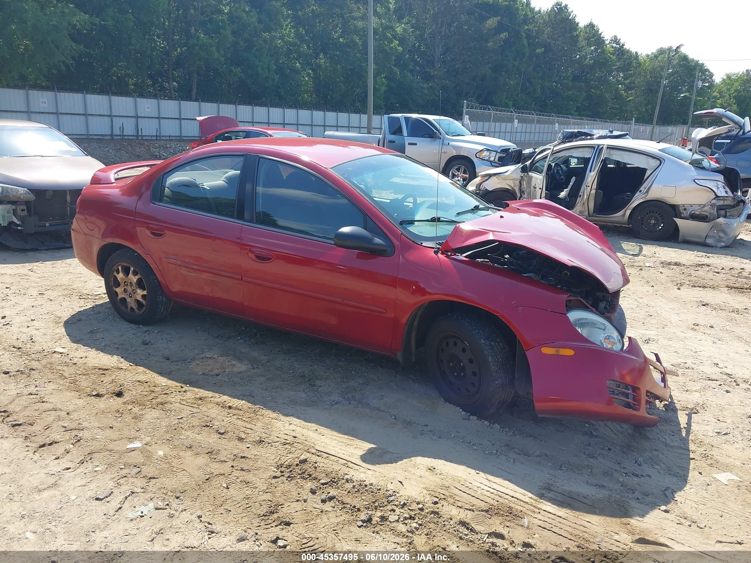 2005 Dodge Neon Sxt Красный vin: 1B3ES56C85D284994