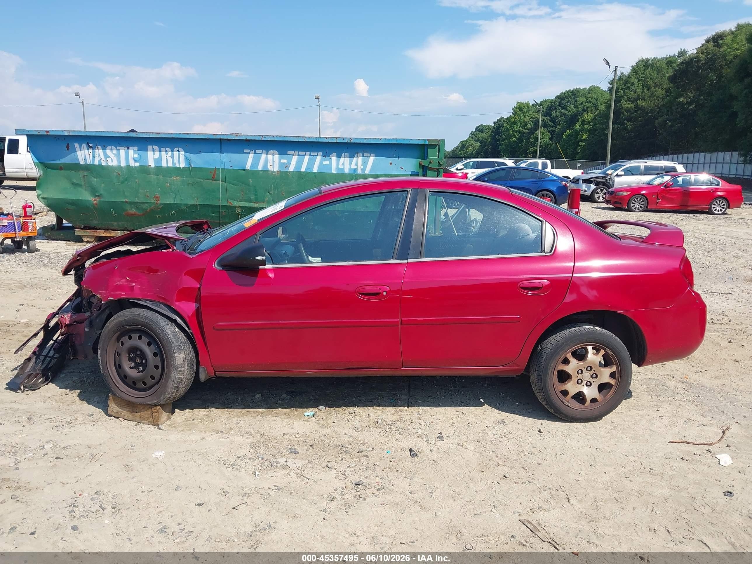 2005 Dodge Neon Sxt Red vin: 1B3ES56C85D284994