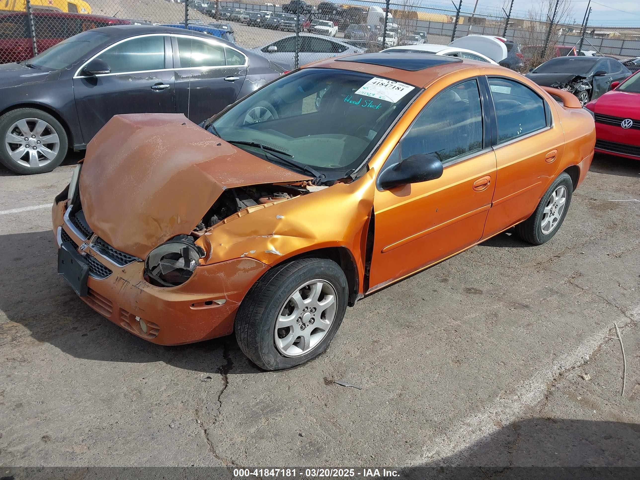 2005 Dodge Neon Sxt Оранжевый vin: 1B3ES56C95D136384