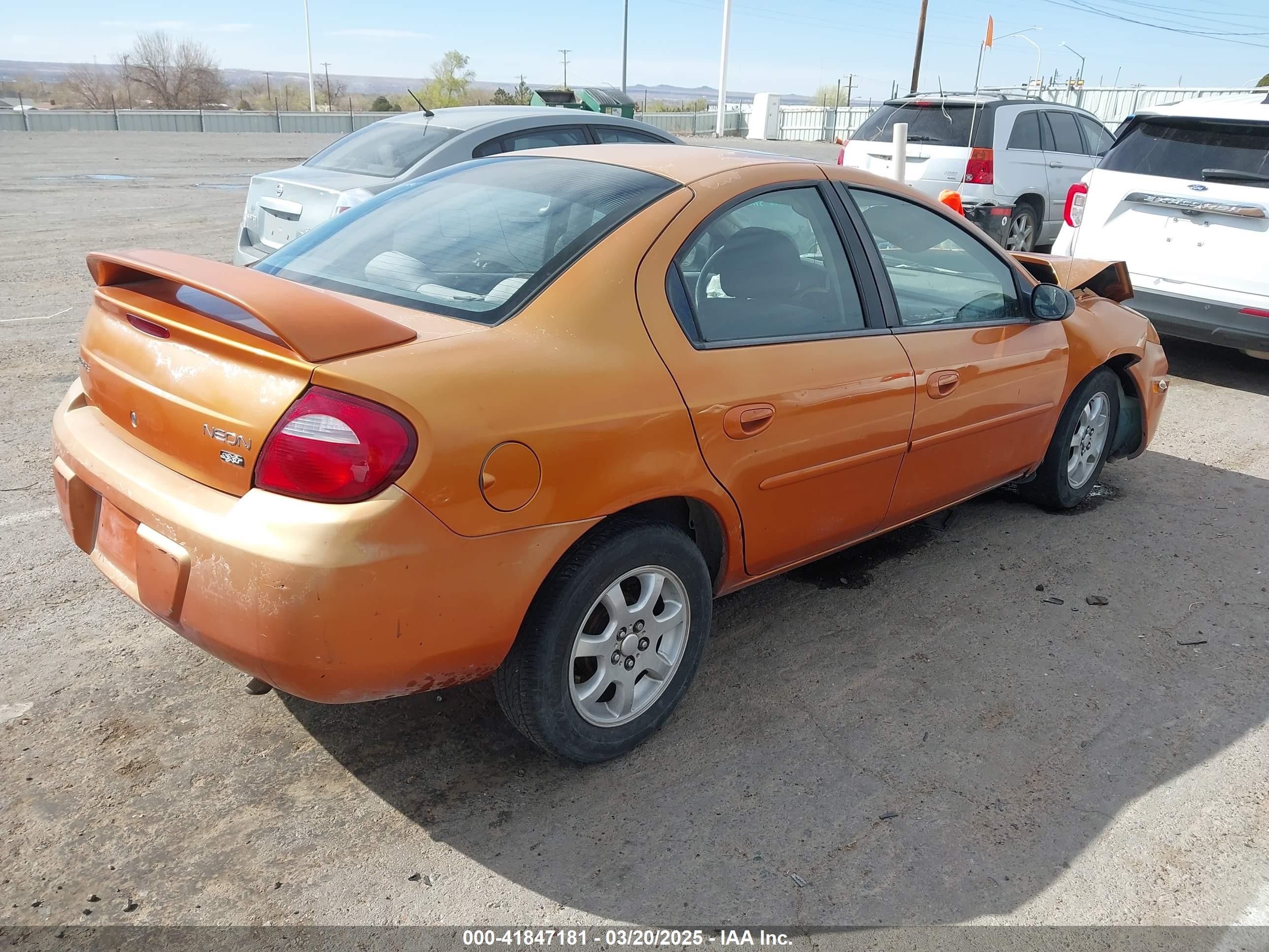 2005 Dodge Neon Sxt Оранжевый vin: 1B3ES56C95D136384