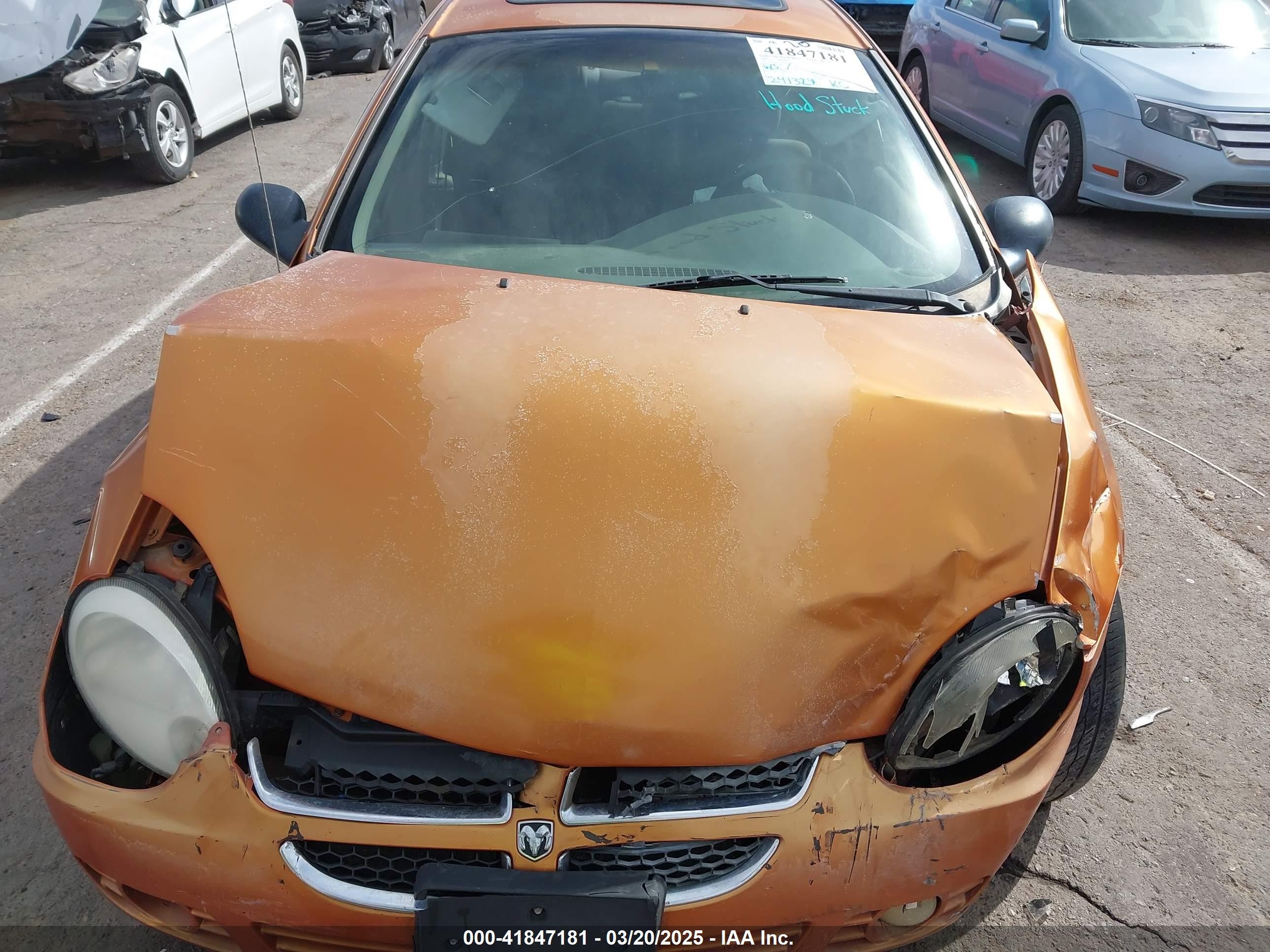 2005 Dodge Neon Sxt Оранжевый vin: 1B3ES56C95D136384
