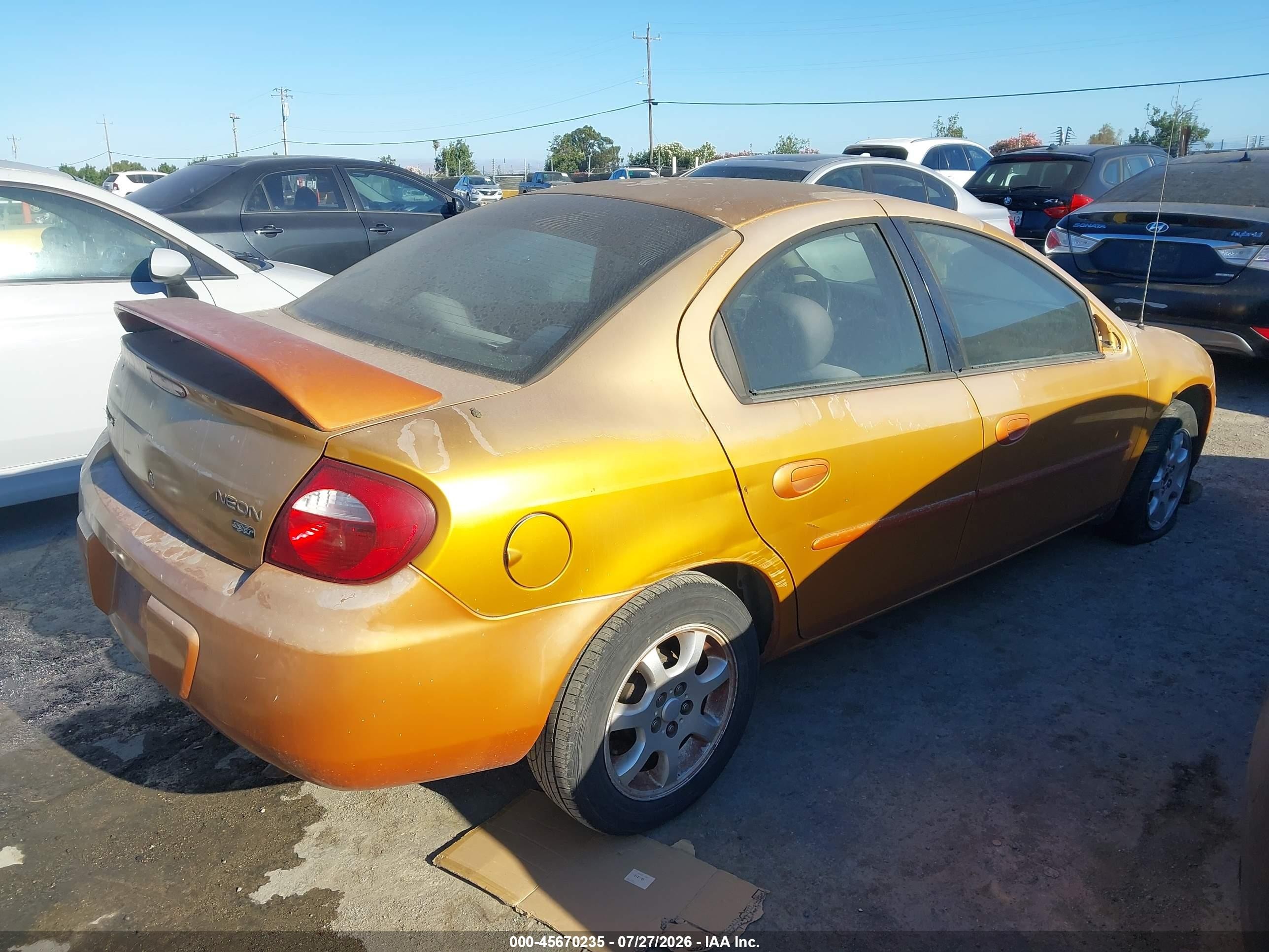 2005 Dodge Neon Sxt Orange vin: 1B3ES56CX5D199686