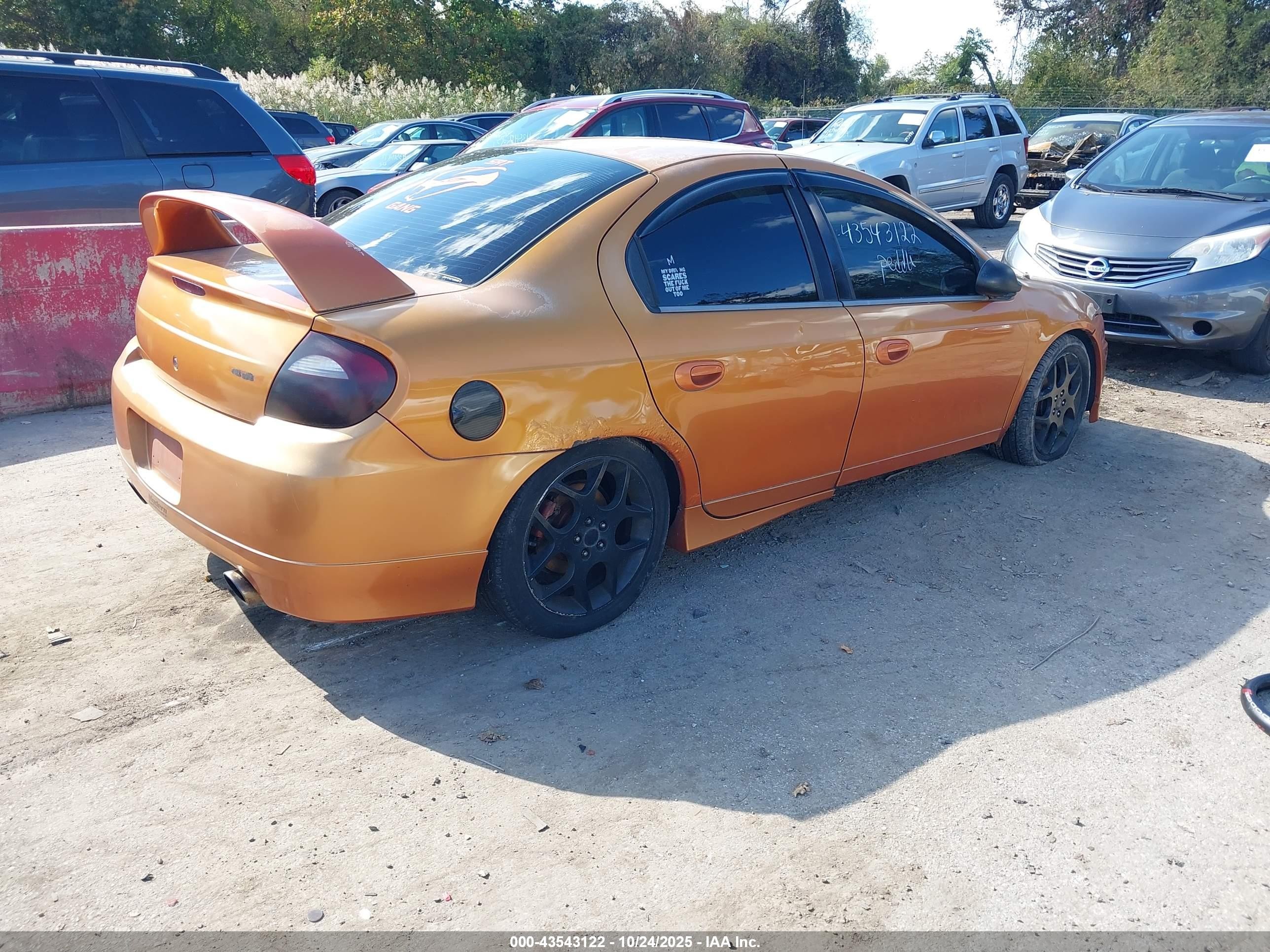 2005 Dodge Srt4   Orange vin: 1B3ES66S05D108325