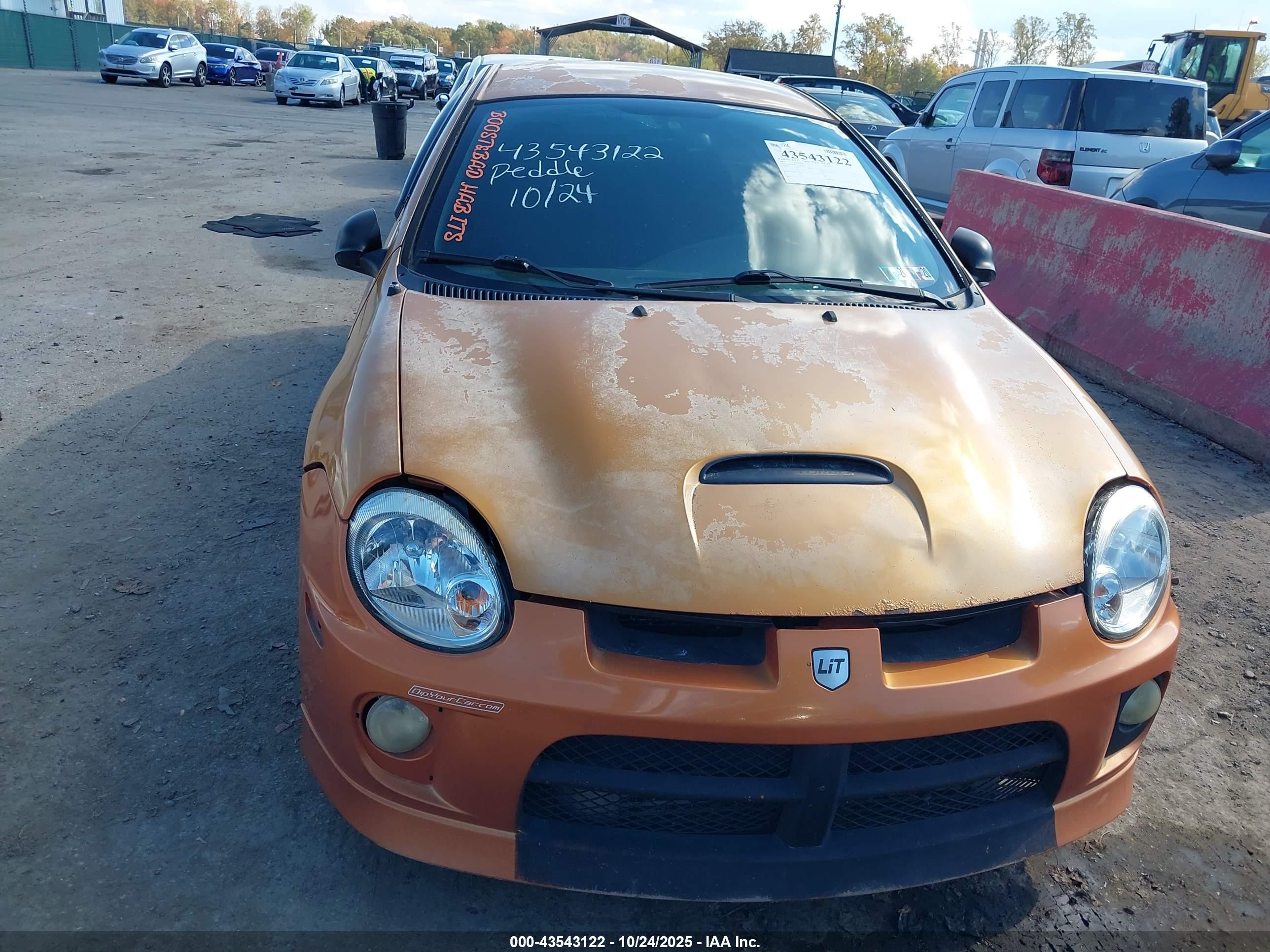 2005 Dodge Srt4   Orange vin: 1B3ES66S05D108325
