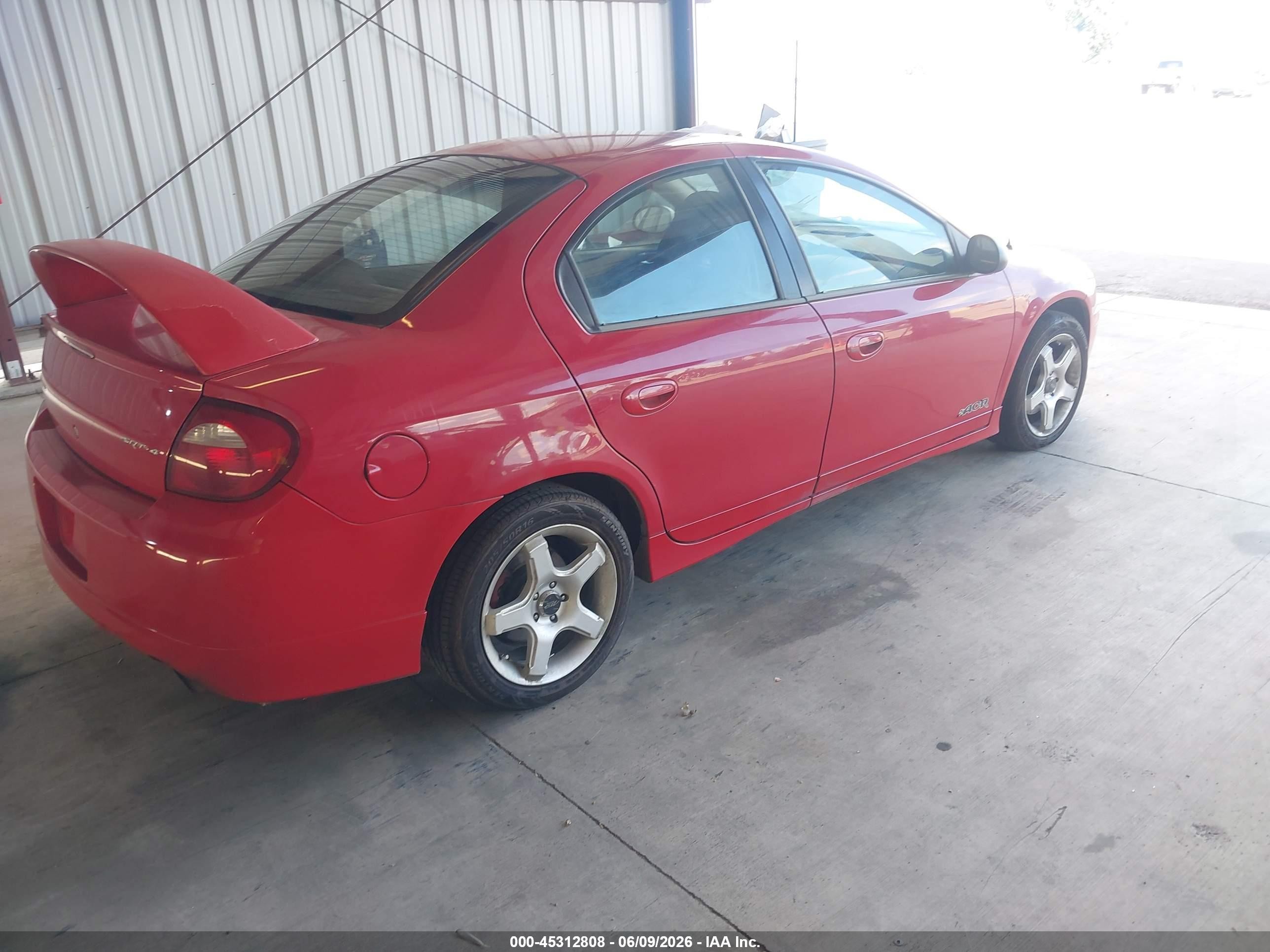 2005 Dodge Srt4   Красный vin: 1B3ES66S95D206642