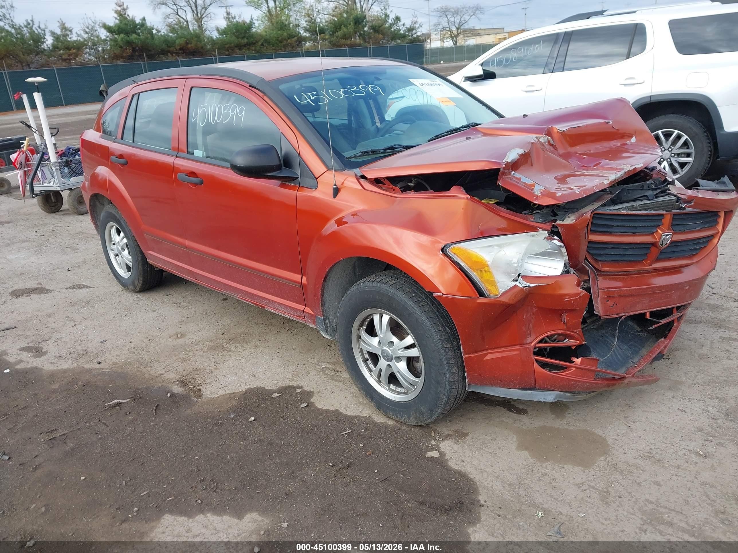 2007 Dodge Caliber   Orange vin: 1B3HB28B07D177697